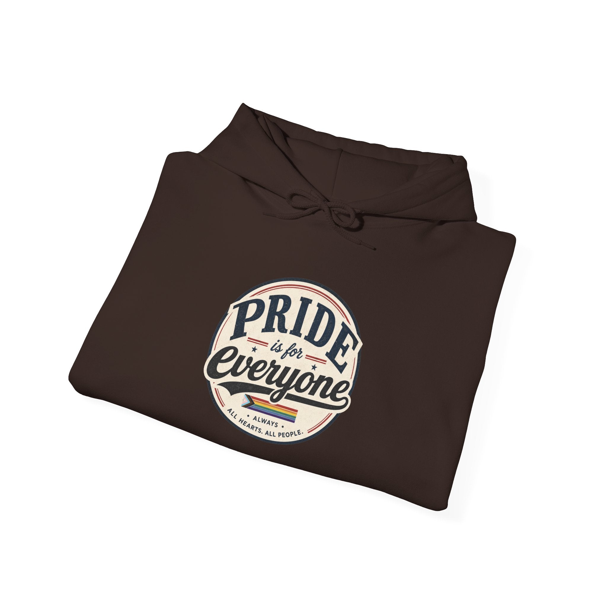 Pride Is For Everyone Pullover Hoodie — Vintage Graphic Inclusivity Sweatshirt
