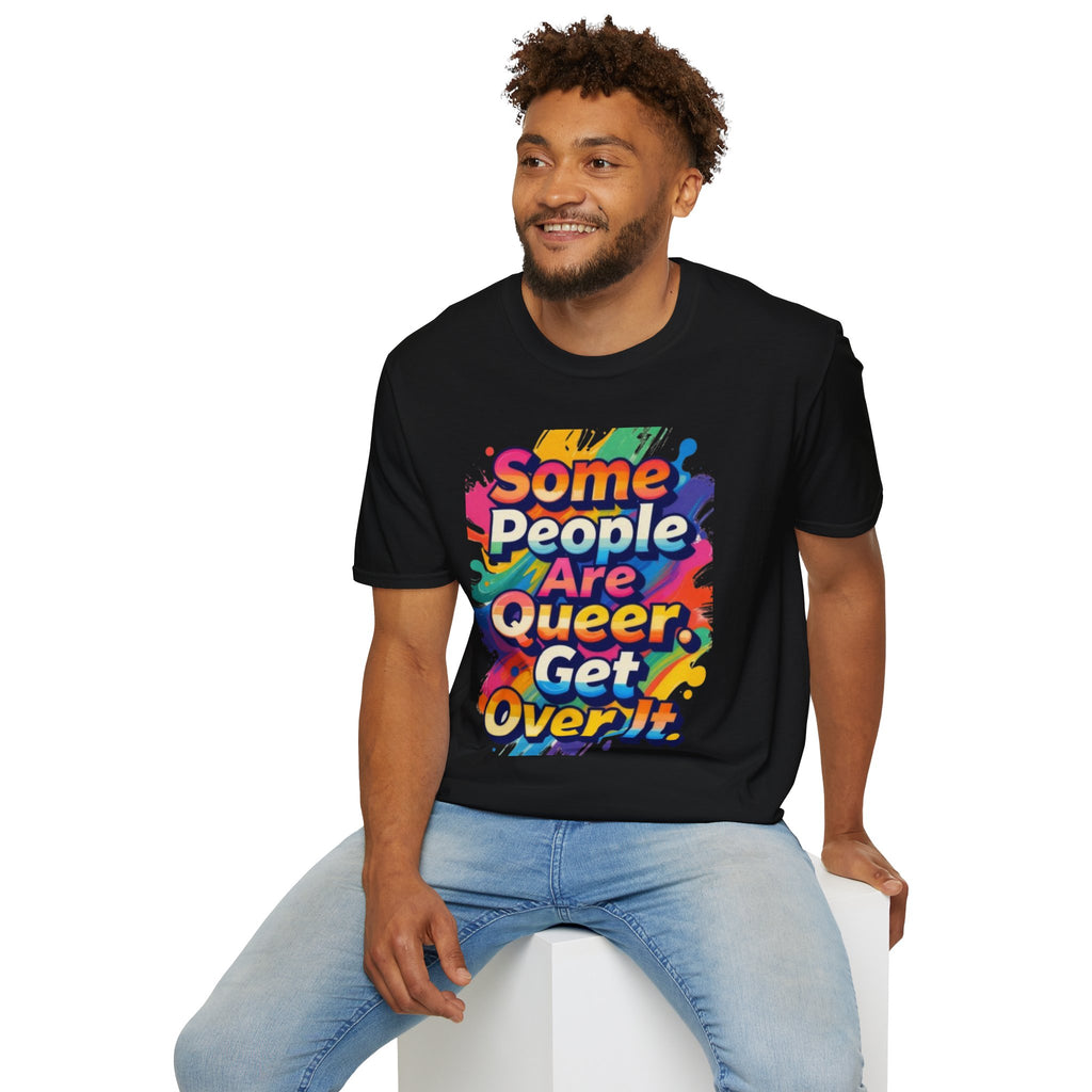 Some People Are Queer T-Shirt Rainbow Graphic