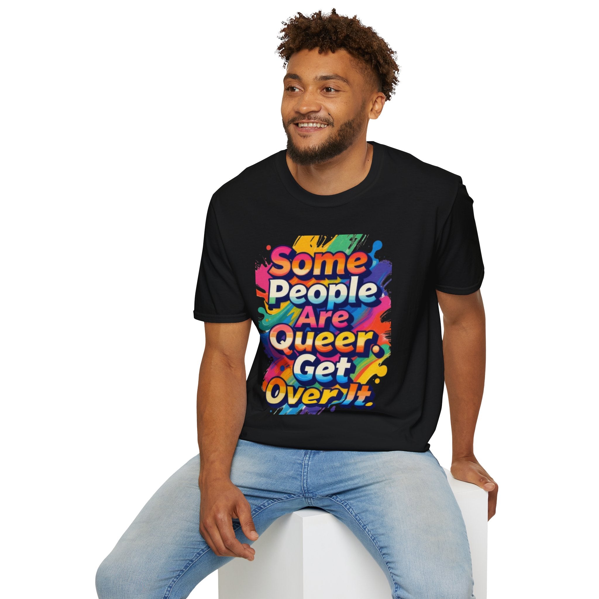 Some People Are Queer T-Shirt Rainbow Graphic