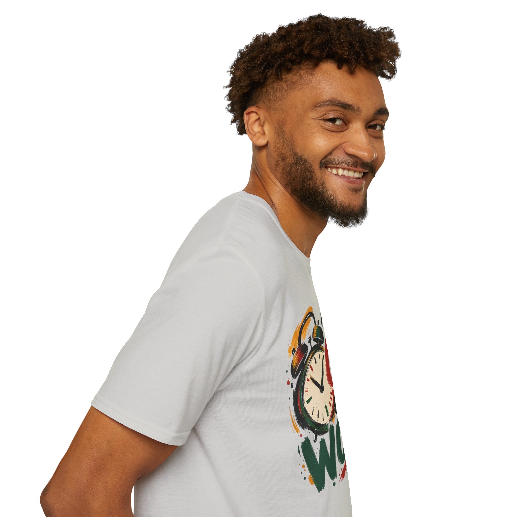 T-Shirt — "It's Good To Be Woke" Graphic Tee (Alarm Clock Design)