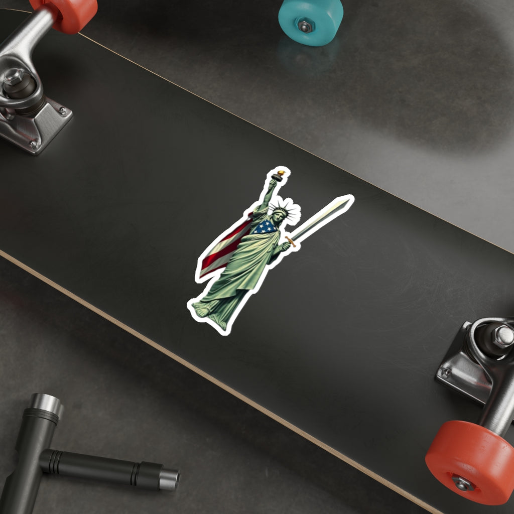 Lady Liberty Defender Die-Cut Sticker - EqualiTees.Me