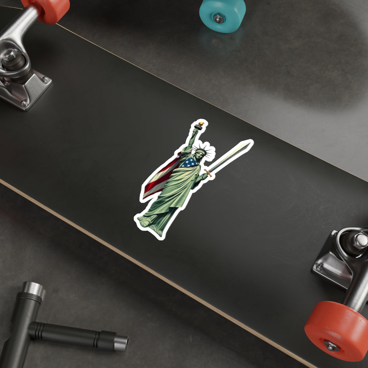 Lady Liberty Defender Die-Cut Sticker - EqualiTees.Me