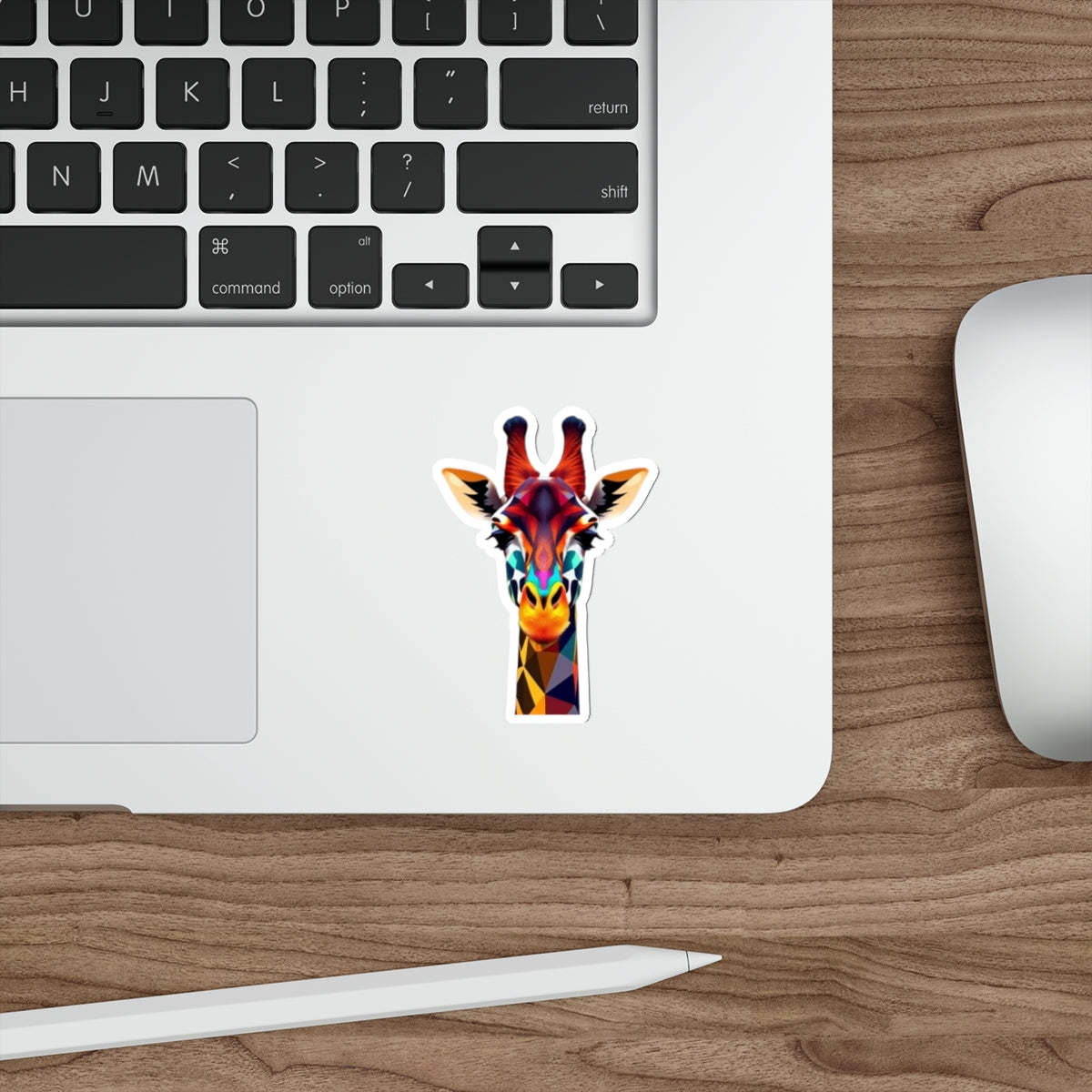 Colorful Giraffe Die-Cut Sticker