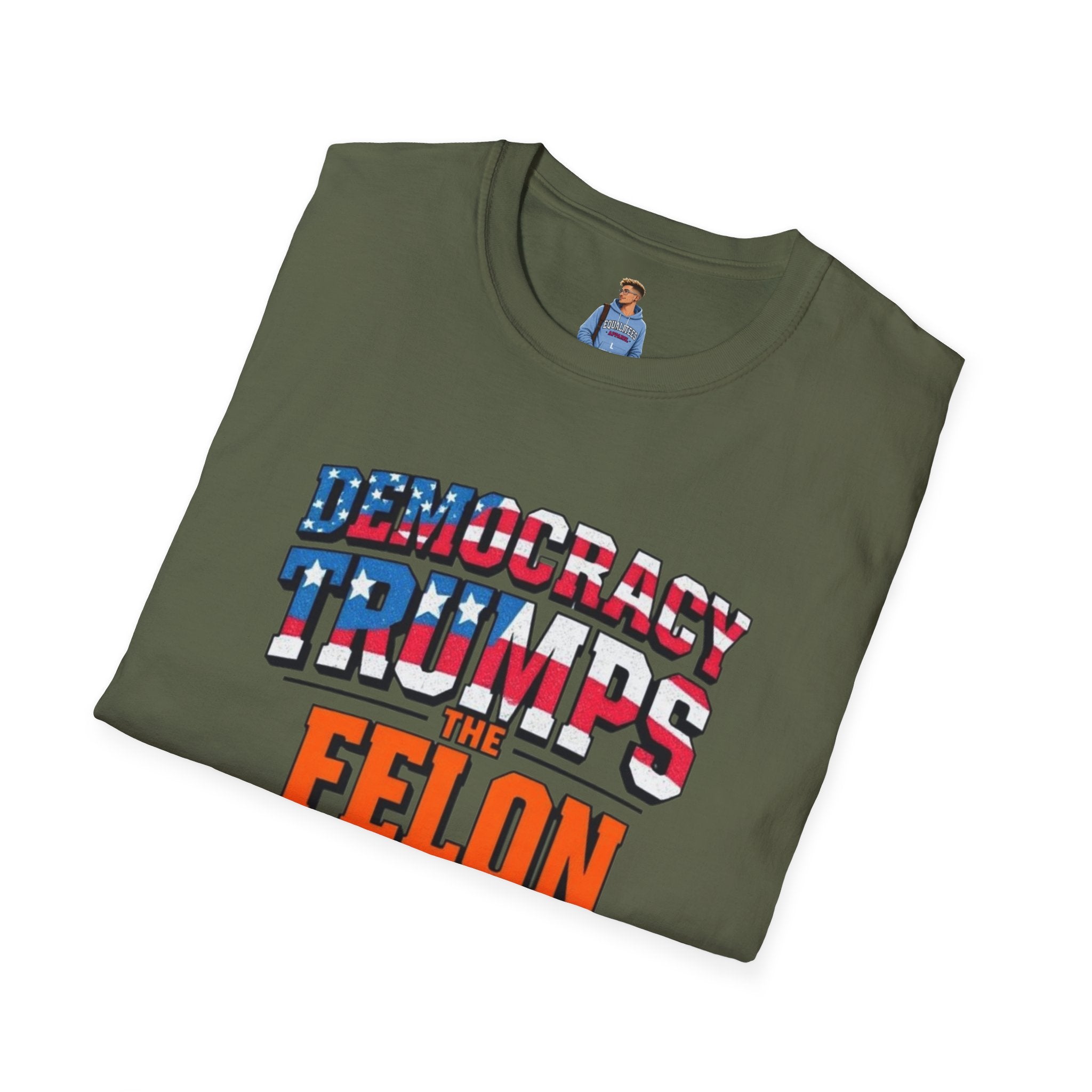 Democracy Trumps the Felon Graphic Tee