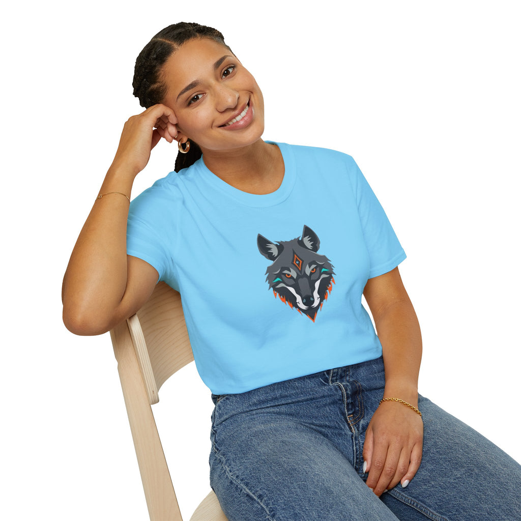 Mystical Wolf Design Unisex Softstyle T-shirt