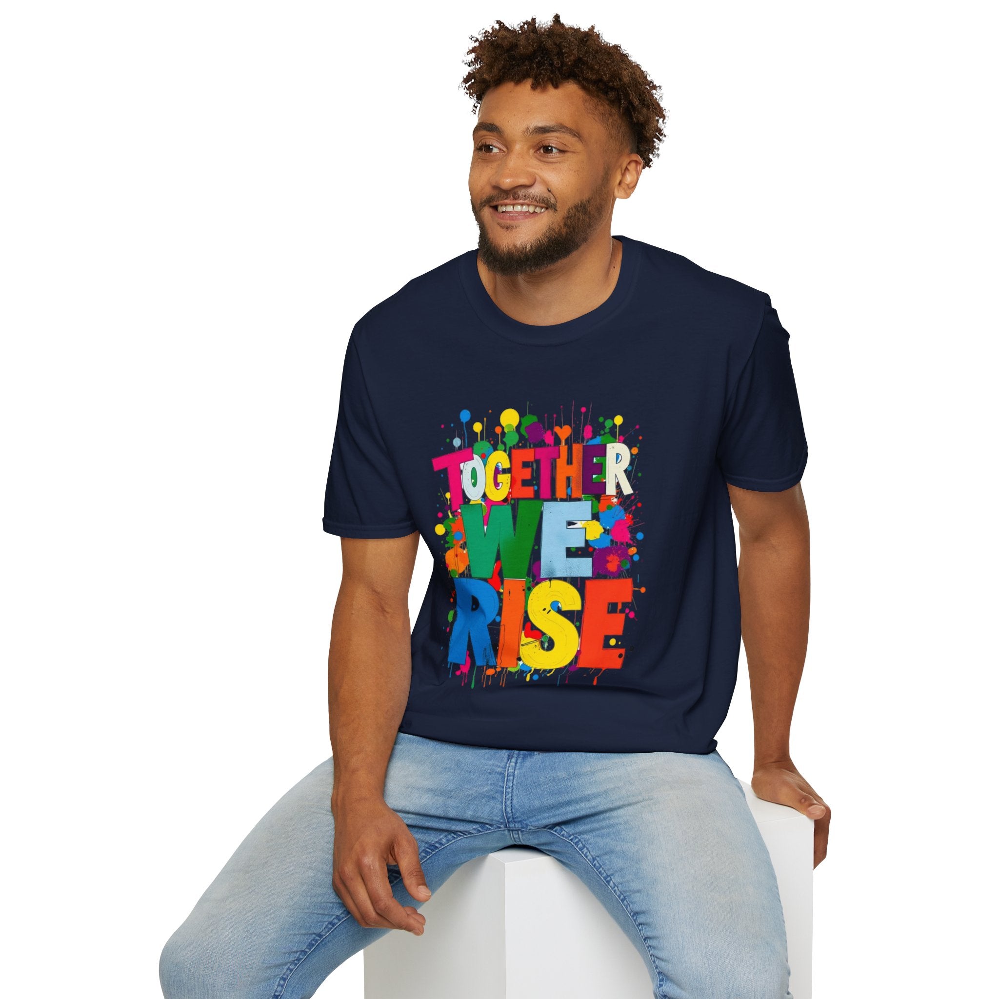 Juntos nos levantamos Camiseta unisex de estilo suave