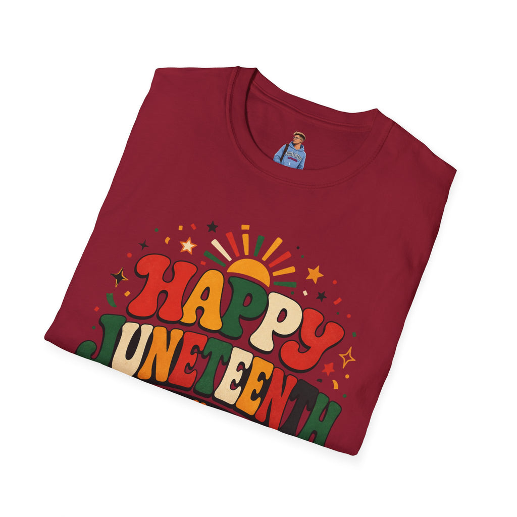 Juneteenth T-Shirt - "Happy Juneteenth" Retro Celebration Tee