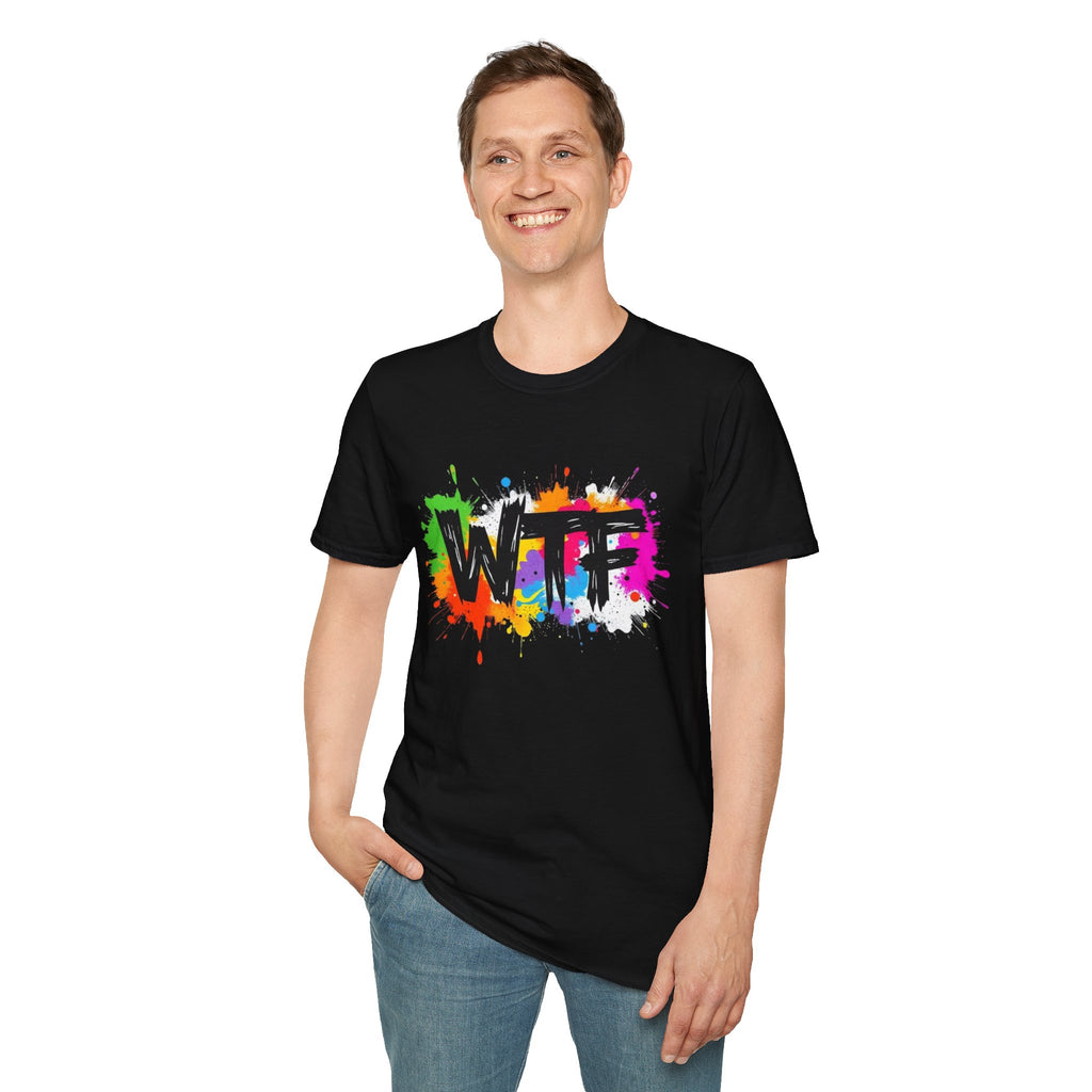 Bold Rainbow WTF Color Splash T-Shirt