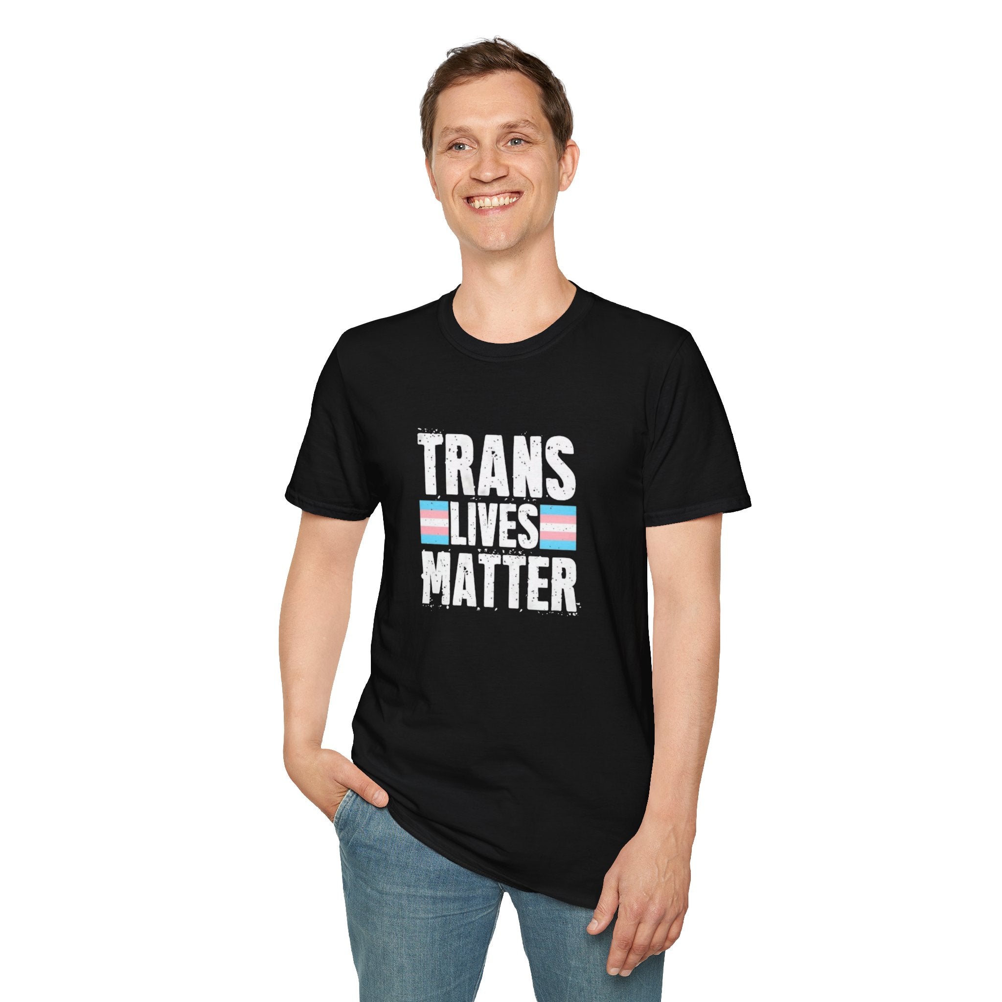Trans Lives Matter Unisex Softstyle T-Shirt - Support LGBTQ+ Rights
