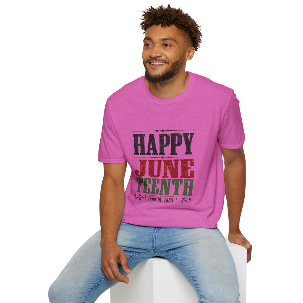 Juneteenth T-Shirt — "Happy Juneteenth" Celebration Tee
