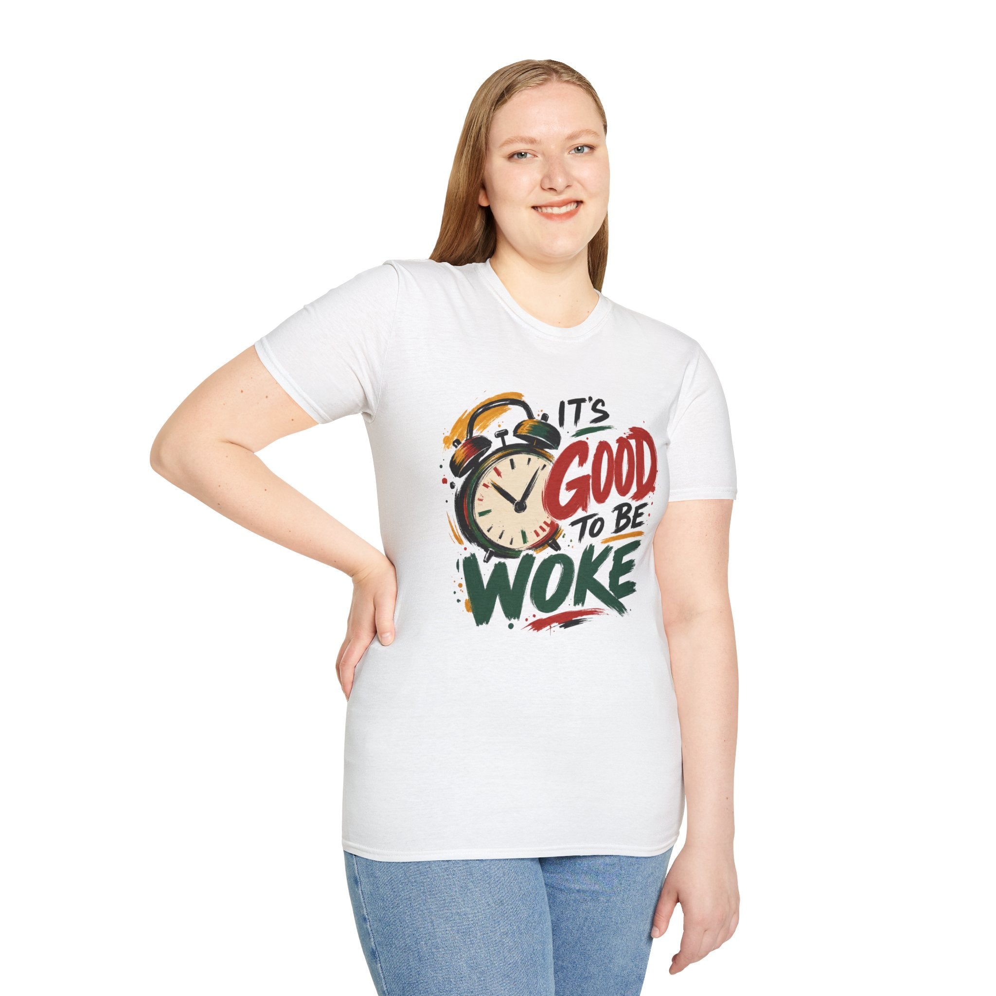 T-Shirt — "It's Good To Be Woke" Graphic Tee (Alarm Clock Design)