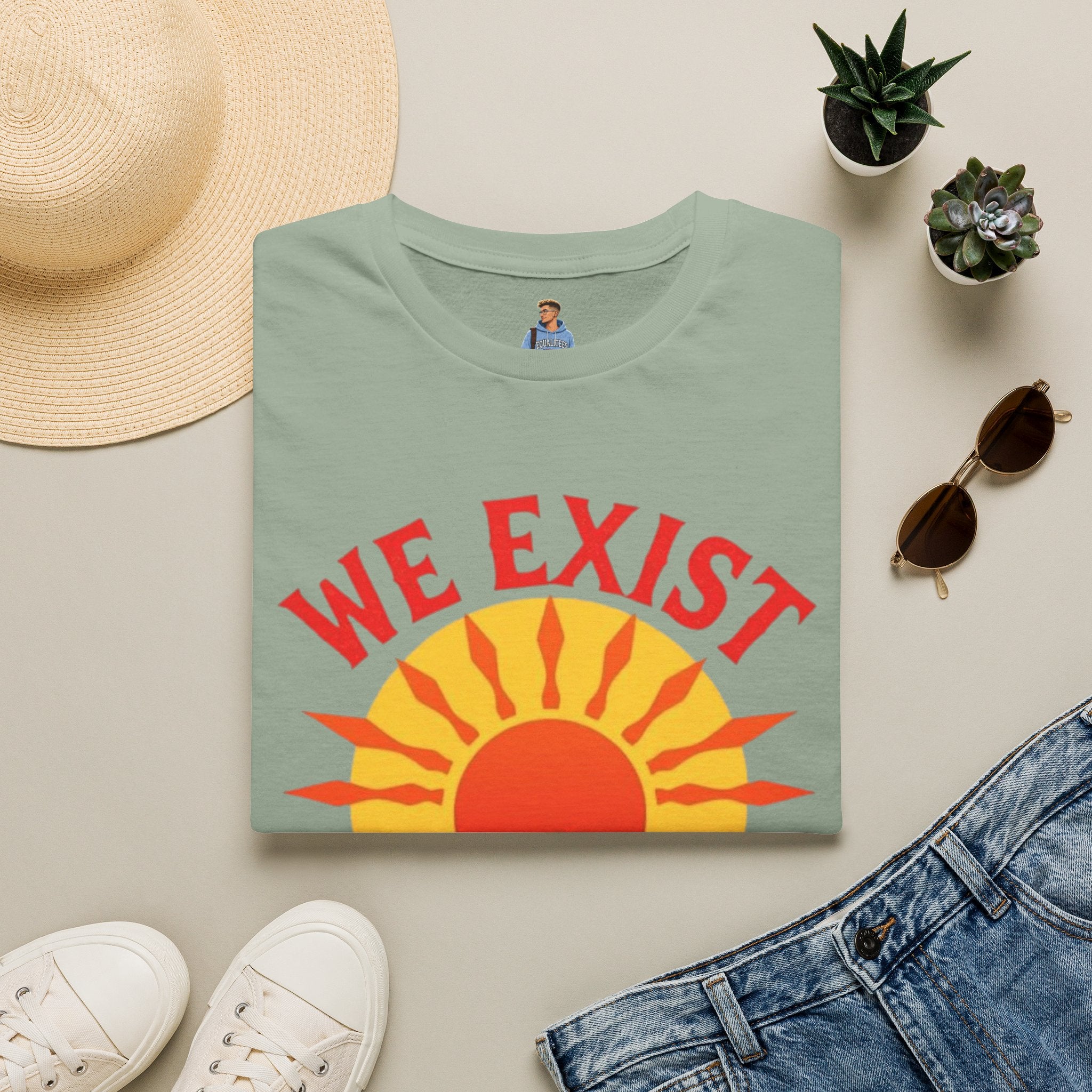 Unisex Softstyle T-Shirt, We Exist We Resist We Rise