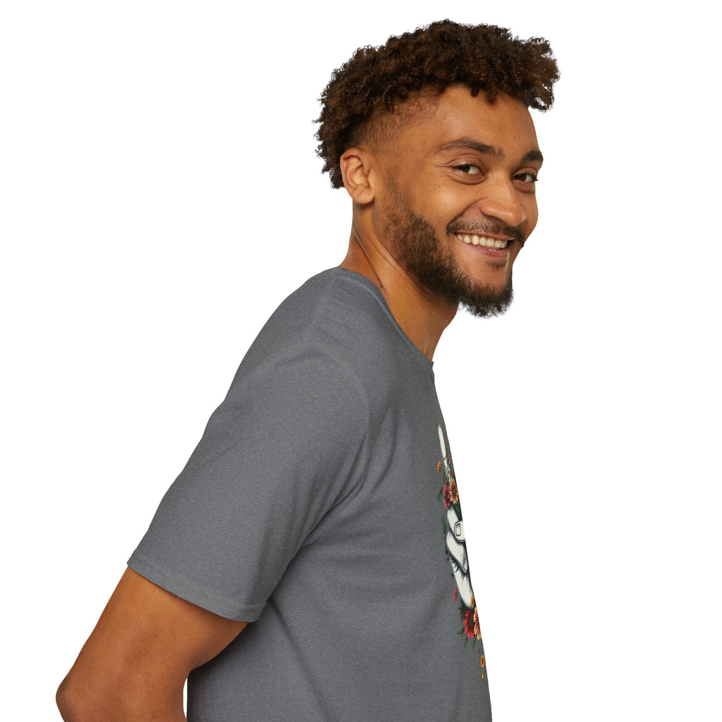 Camiseta unisex de estilo suave Grow Peace: inspiración boho, perfecta para festivales y uso diario