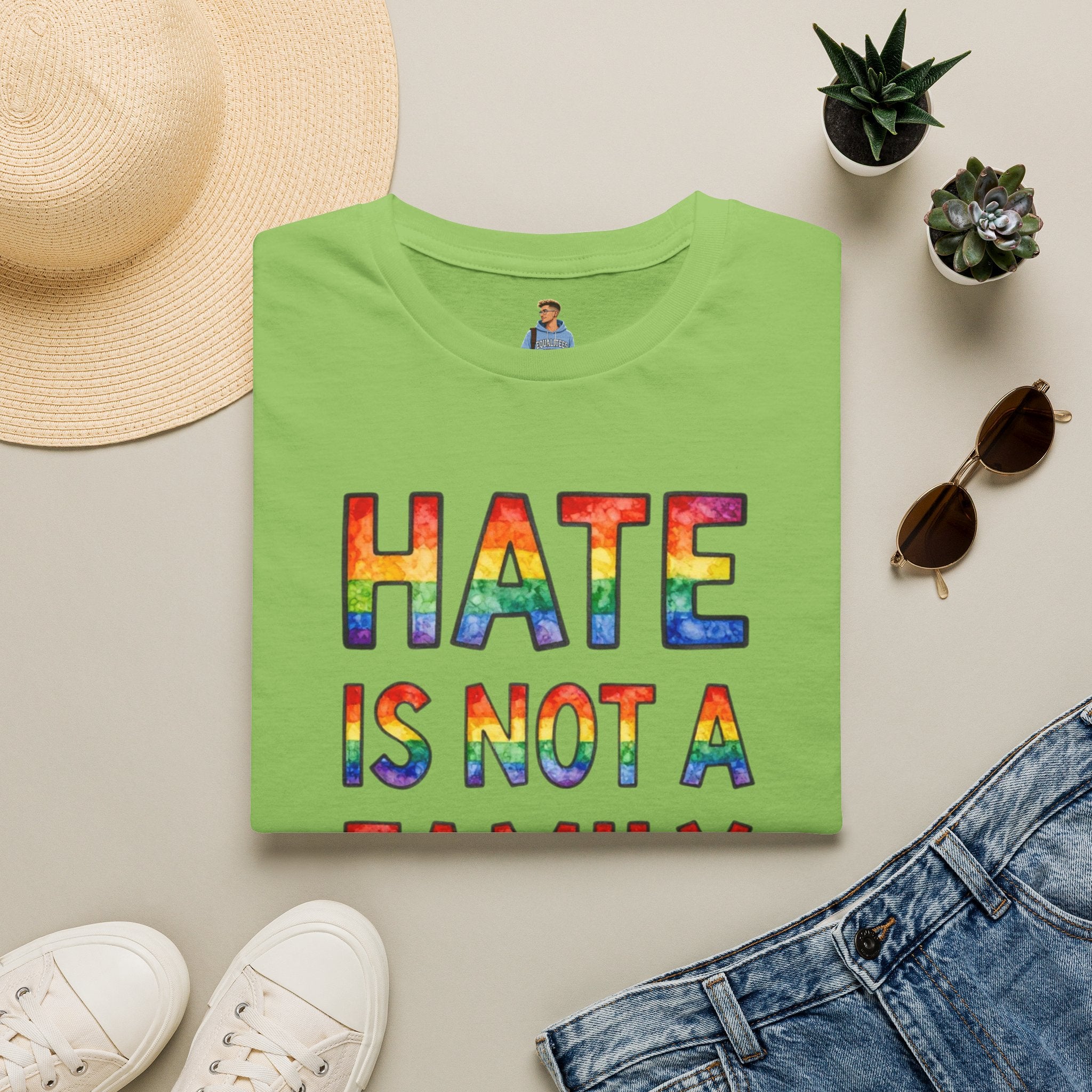 Hate Is Not A Family Value Rainbow Pride T-Shirt