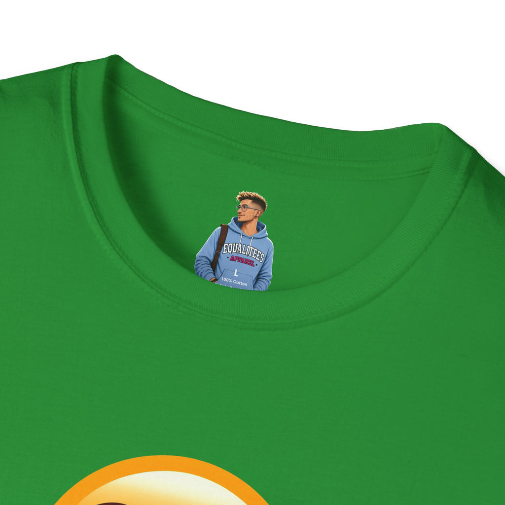 Camiseta unisex de estilo suave con emoji de ojos en blanco | Camiseta gráfica informal para el día a día