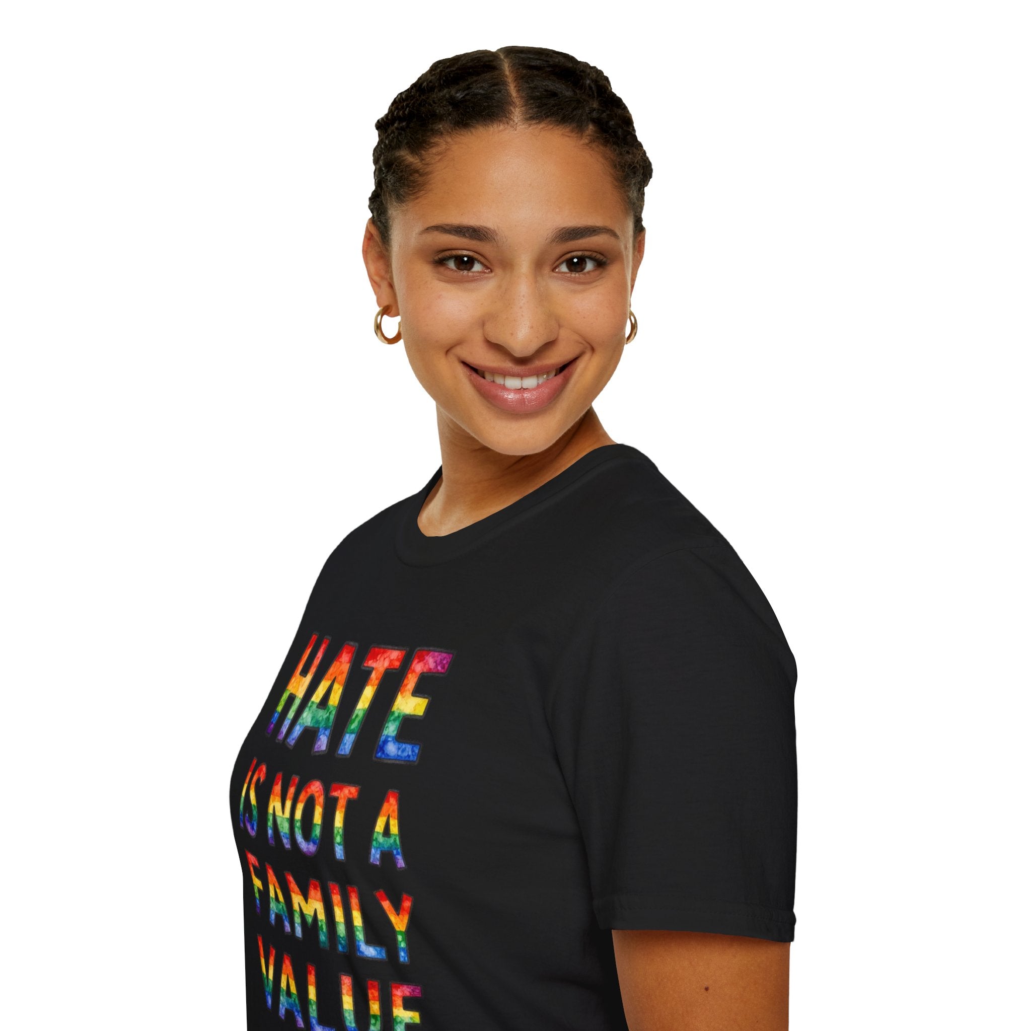 Hate Is Not A Family Value Rainbow Pride T-Shirt