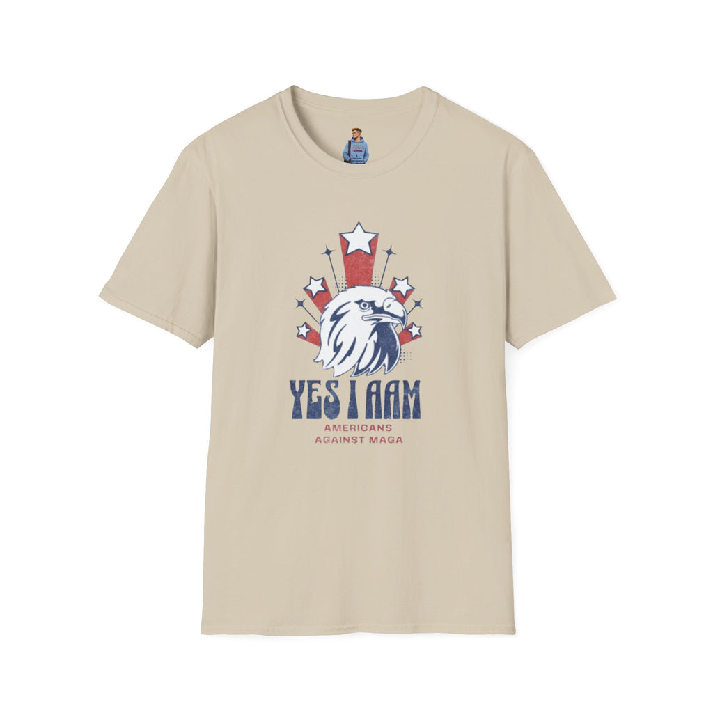 Americans Against MAGA Red Patriots Unisex Softstyle T-Shirt