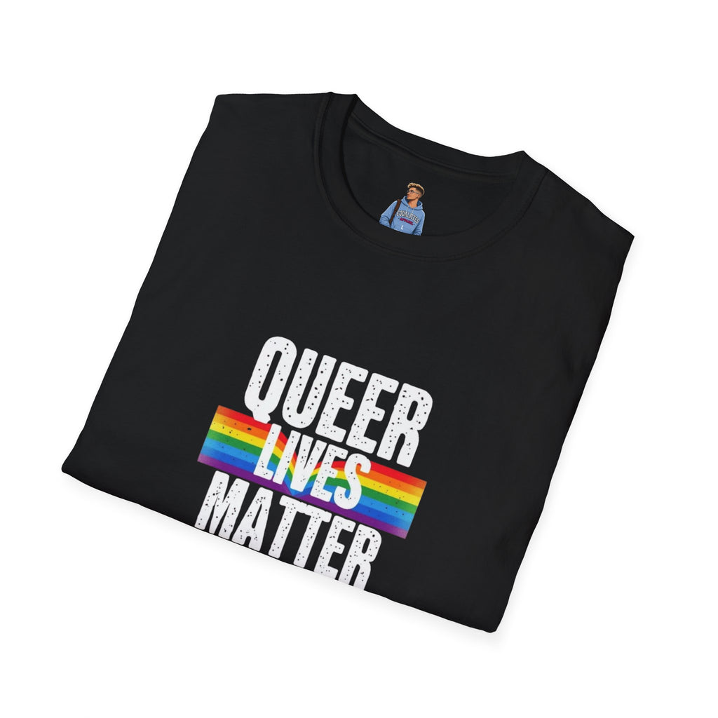 Camiseta unisex de estilo suave "Queer Lives Matter" - Apoya los derechos LGBTQ+