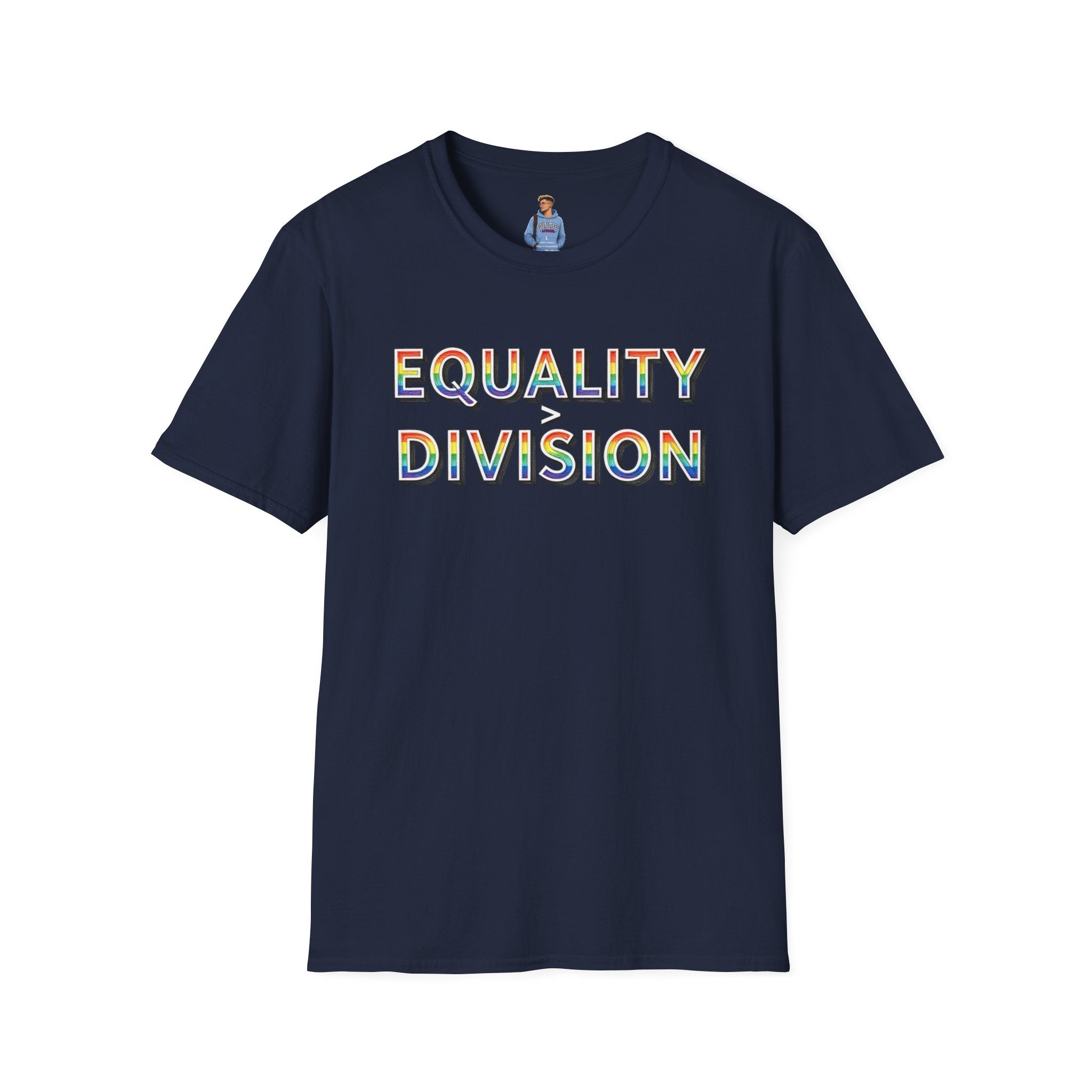 Equality is Greater Than Division T-Shirt — Rainbow Pride Graphic Tee