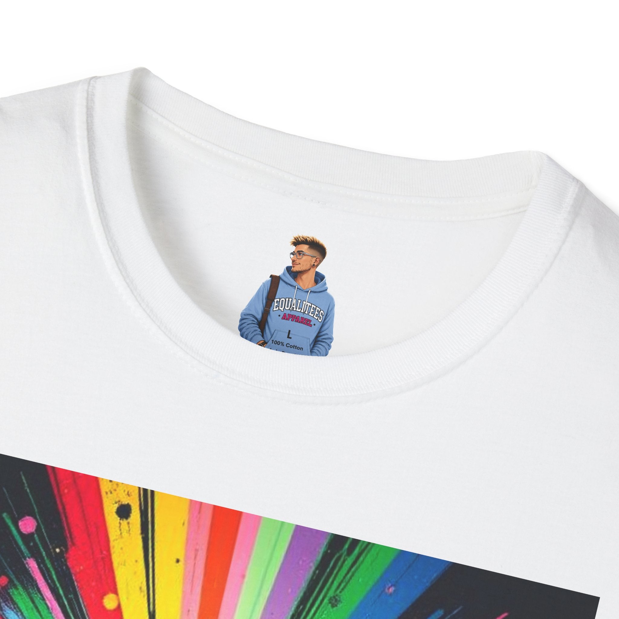 Unisex Softstyle T-Shirt - 'Queer People Belong Everywhere' Pride Graphic Tee