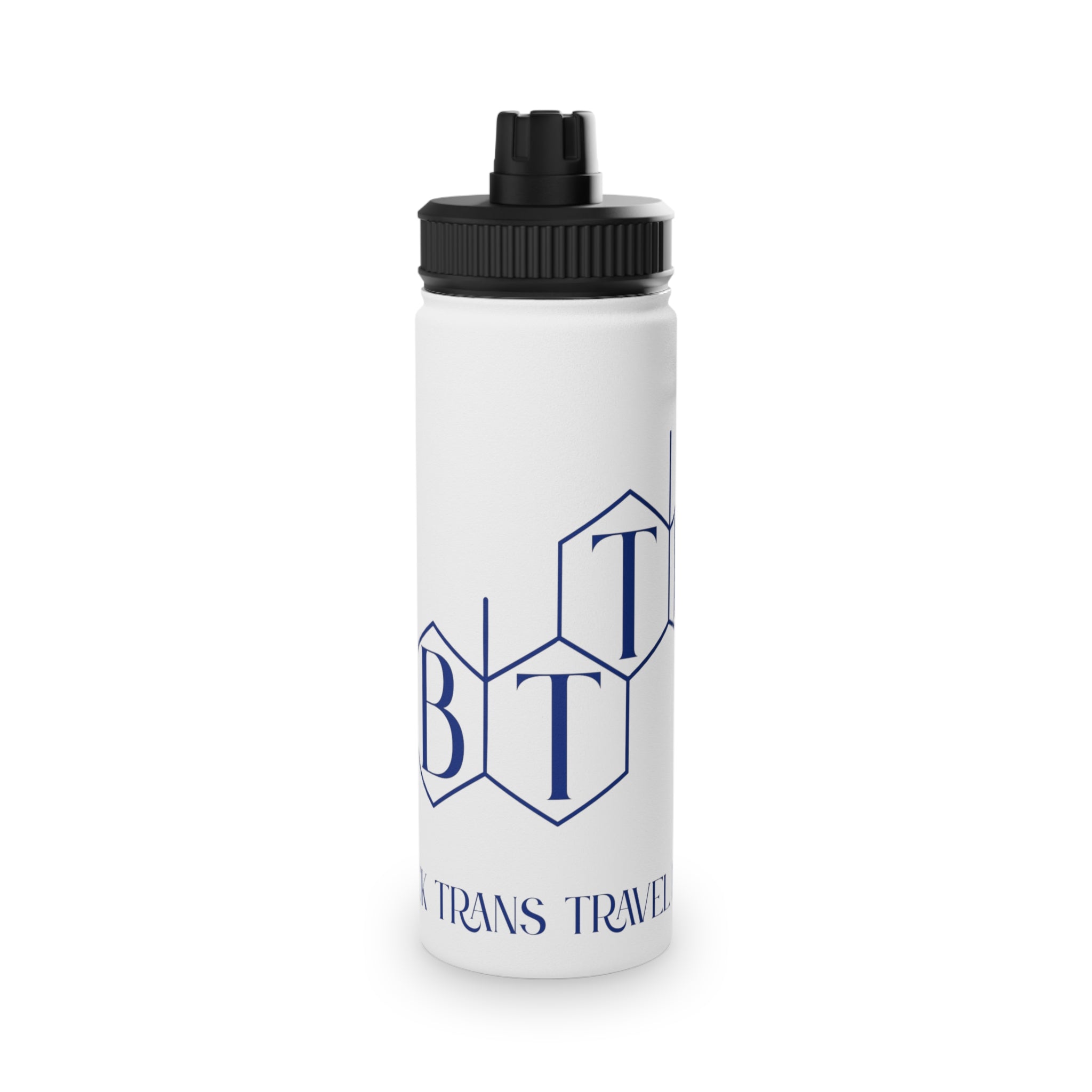 BTTF - Black Trans Travel Fund Logo Stainless Steel Sports Water Bottle