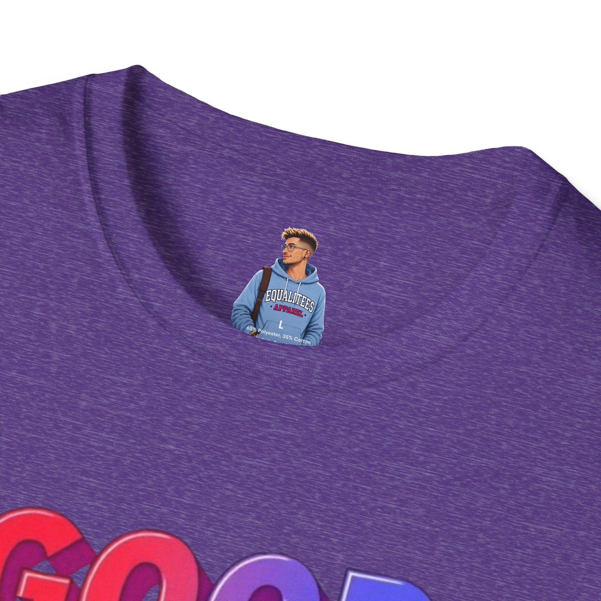 Camiseta unisex de estilo suave con mensaje positivo "Arcoíris, buena voluntad, triunfo"