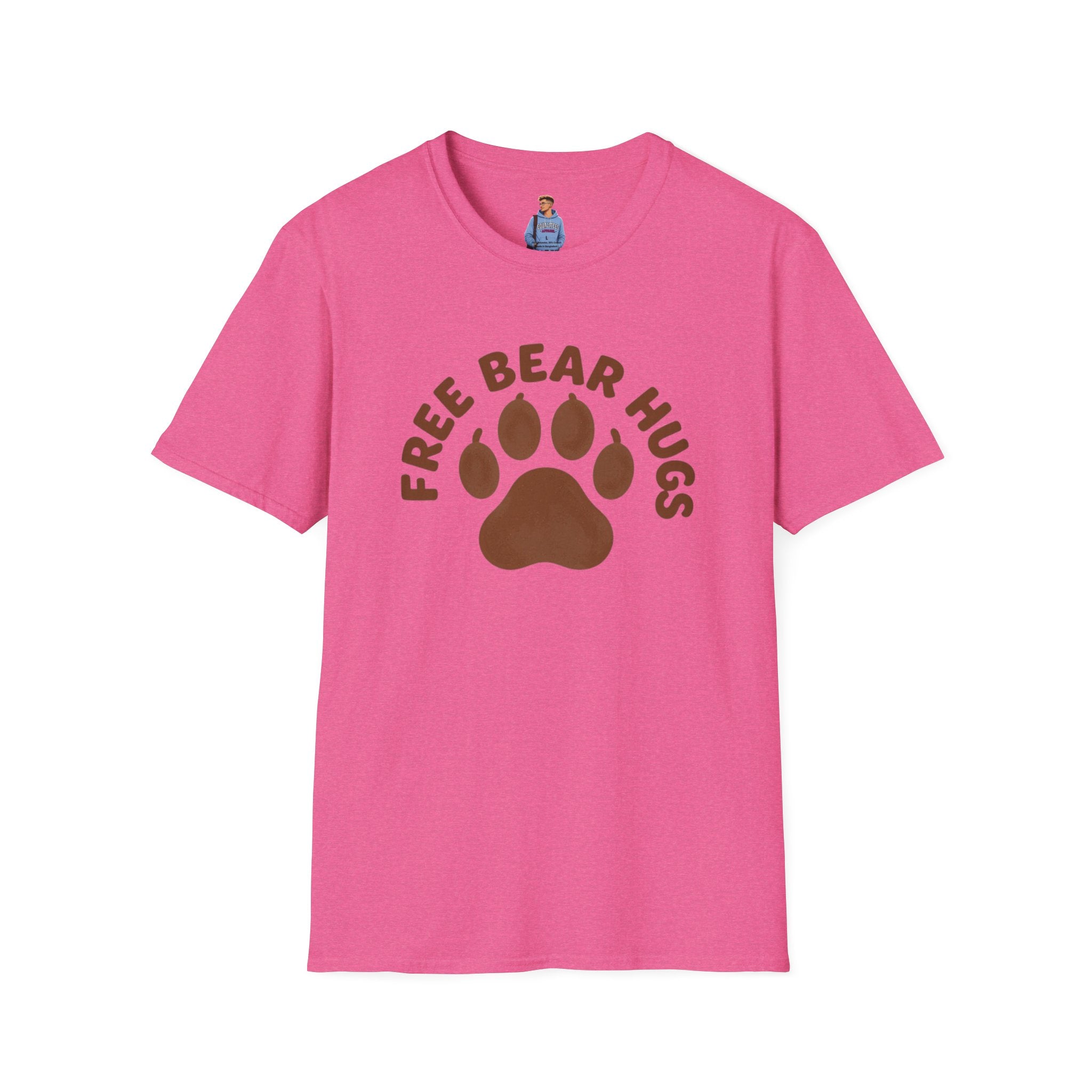 Free Bear Hugs T-Shirt — Cute Paw Print Wildlife Tee