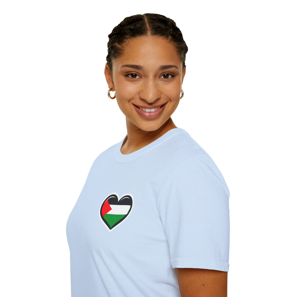 Camiseta unisex de estilo suave: "Apoya a Gaza y todos somos Palestina".