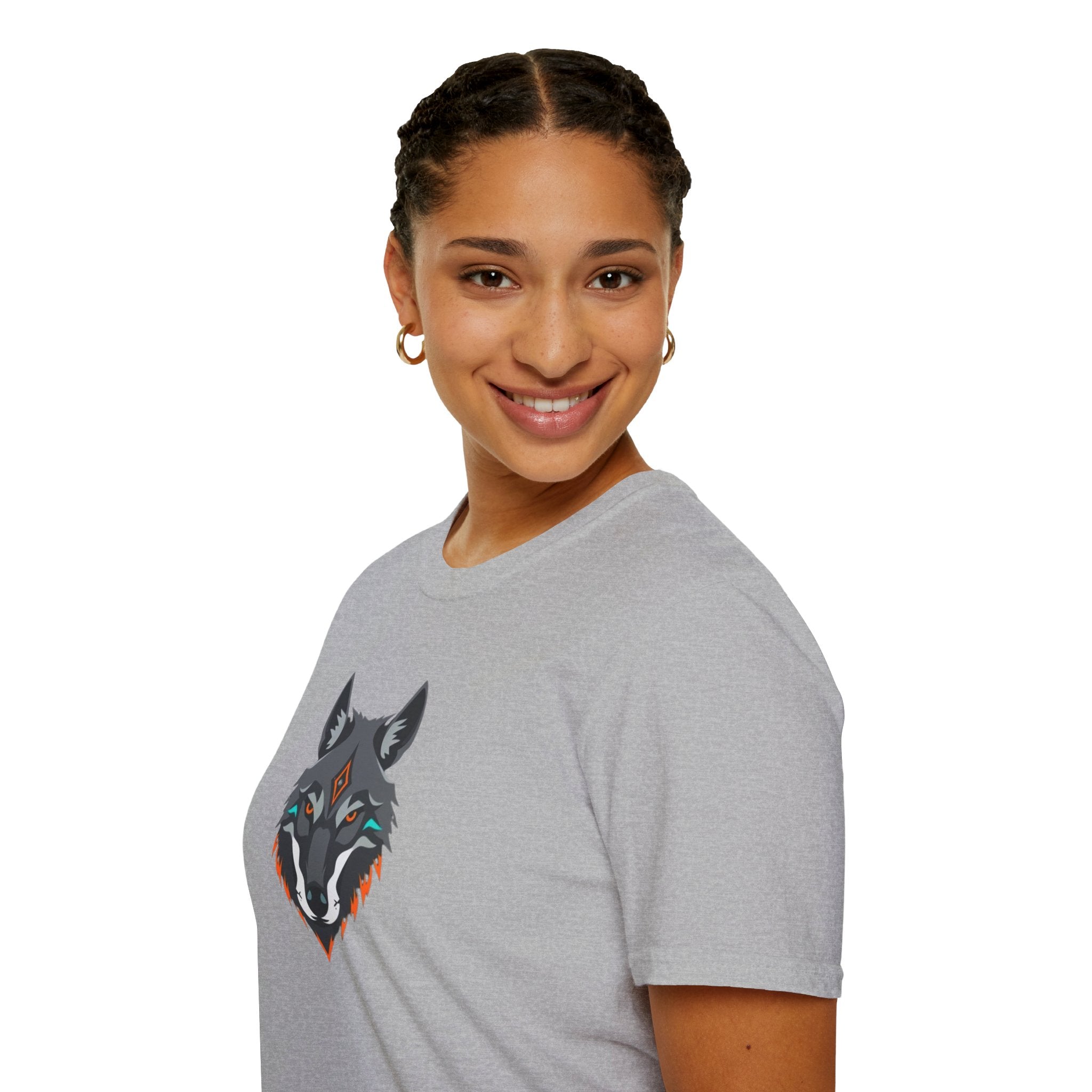 Mystical Wolf Design Unisex Softstyle T-shirt