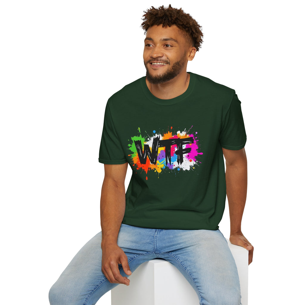 Bold Rainbow WTF Color Splash T-Shirt