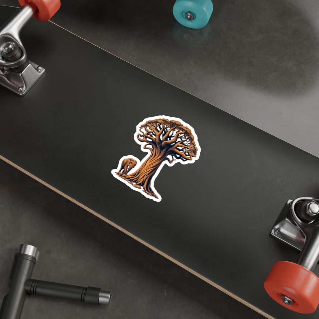 Baobab Tree & Elephant Sticker - EqualiTees.Me