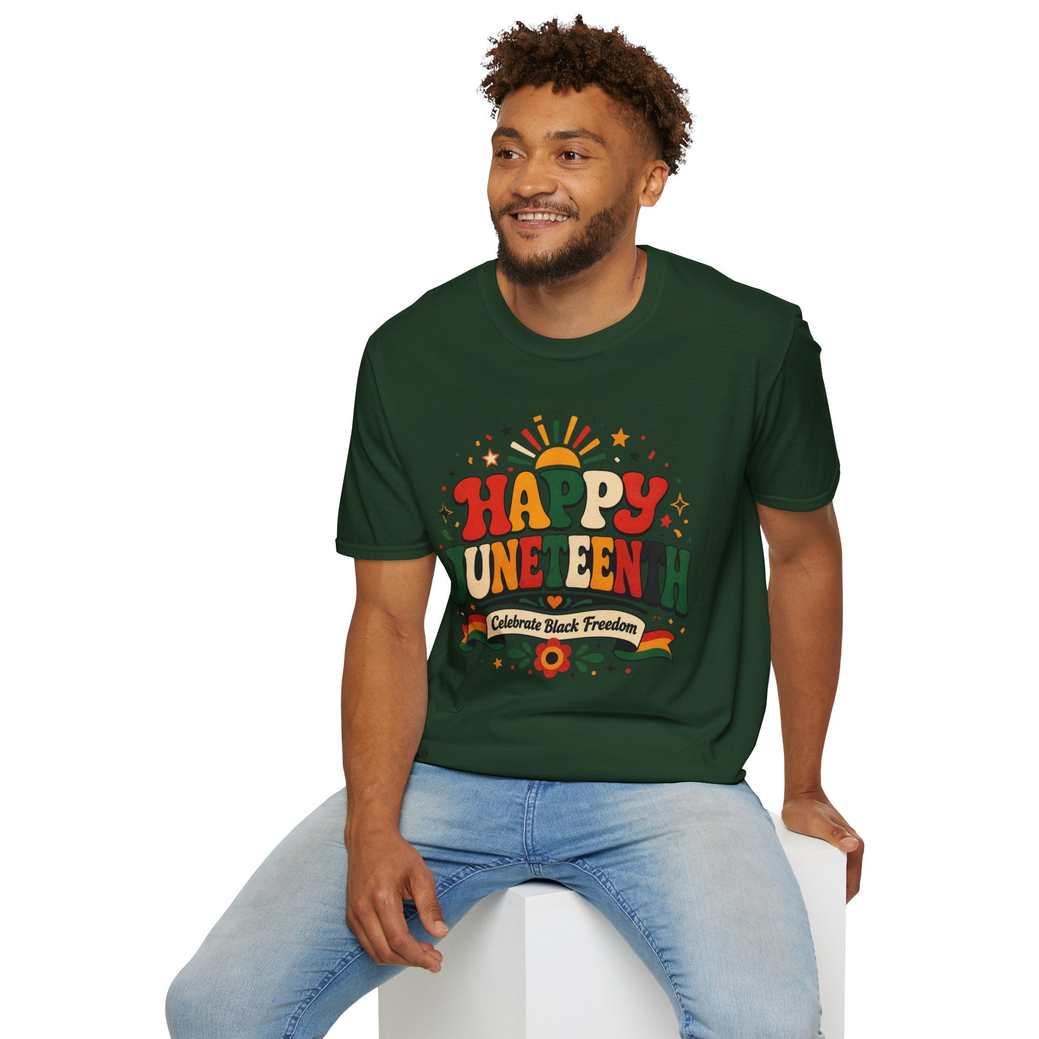 Juneteenth T-Shirt - "Happy Juneteenth" Retro Celebration Tee
