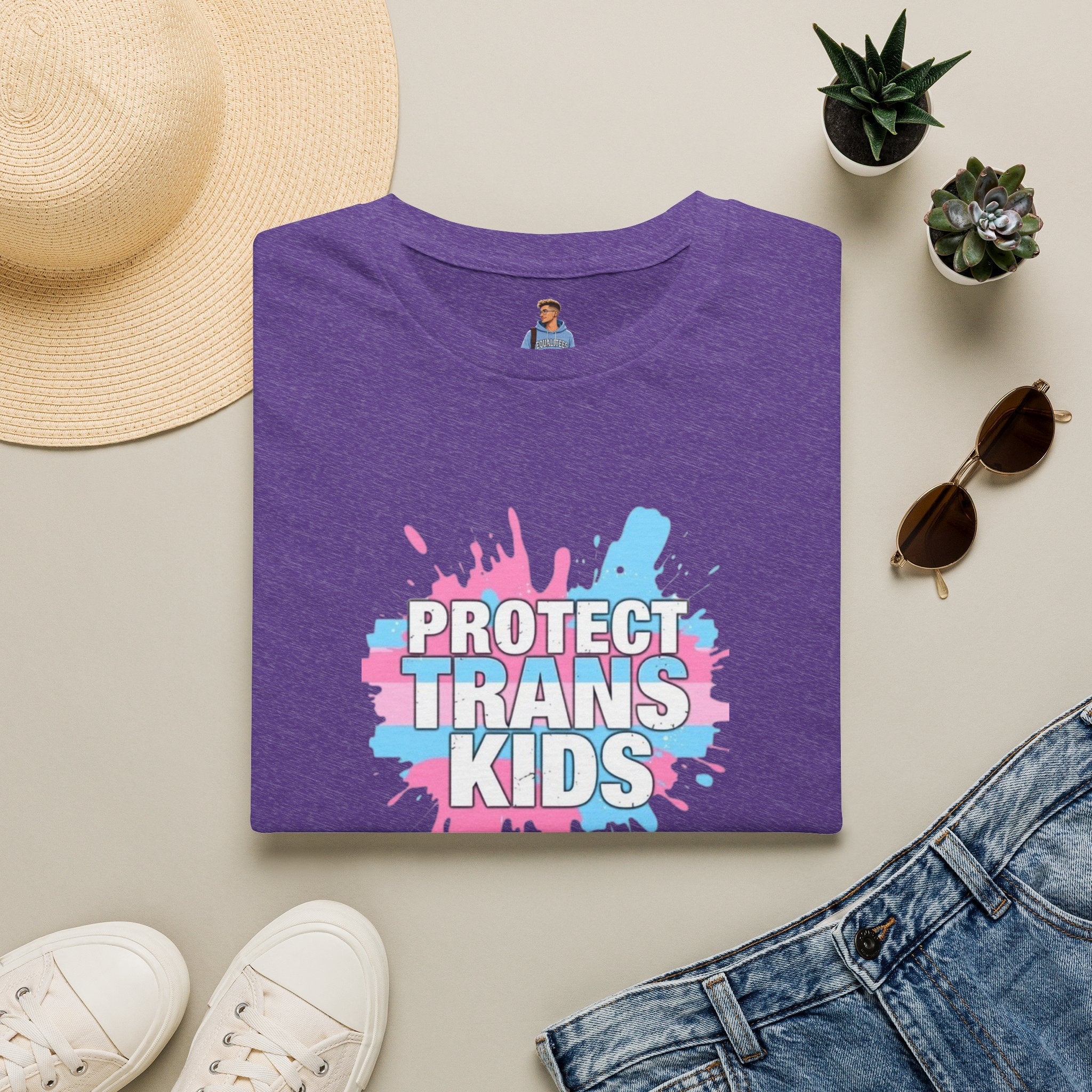 Camiseta unisex infantil "Protect Trans" - Ropa de apoyo LGBTQ+