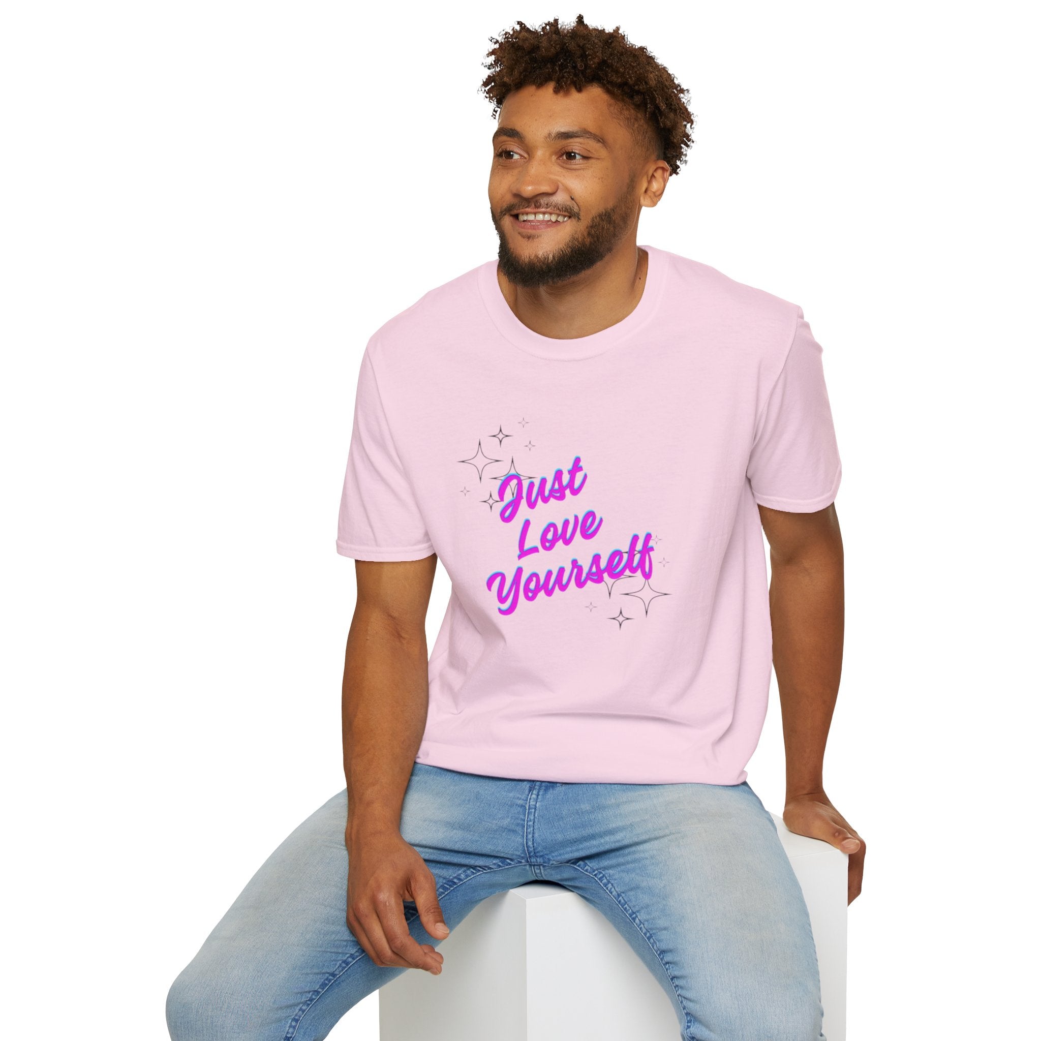 Camiseta unisex de estilo suave "Just Love Yourself": camiseta motivacional para el amor propio