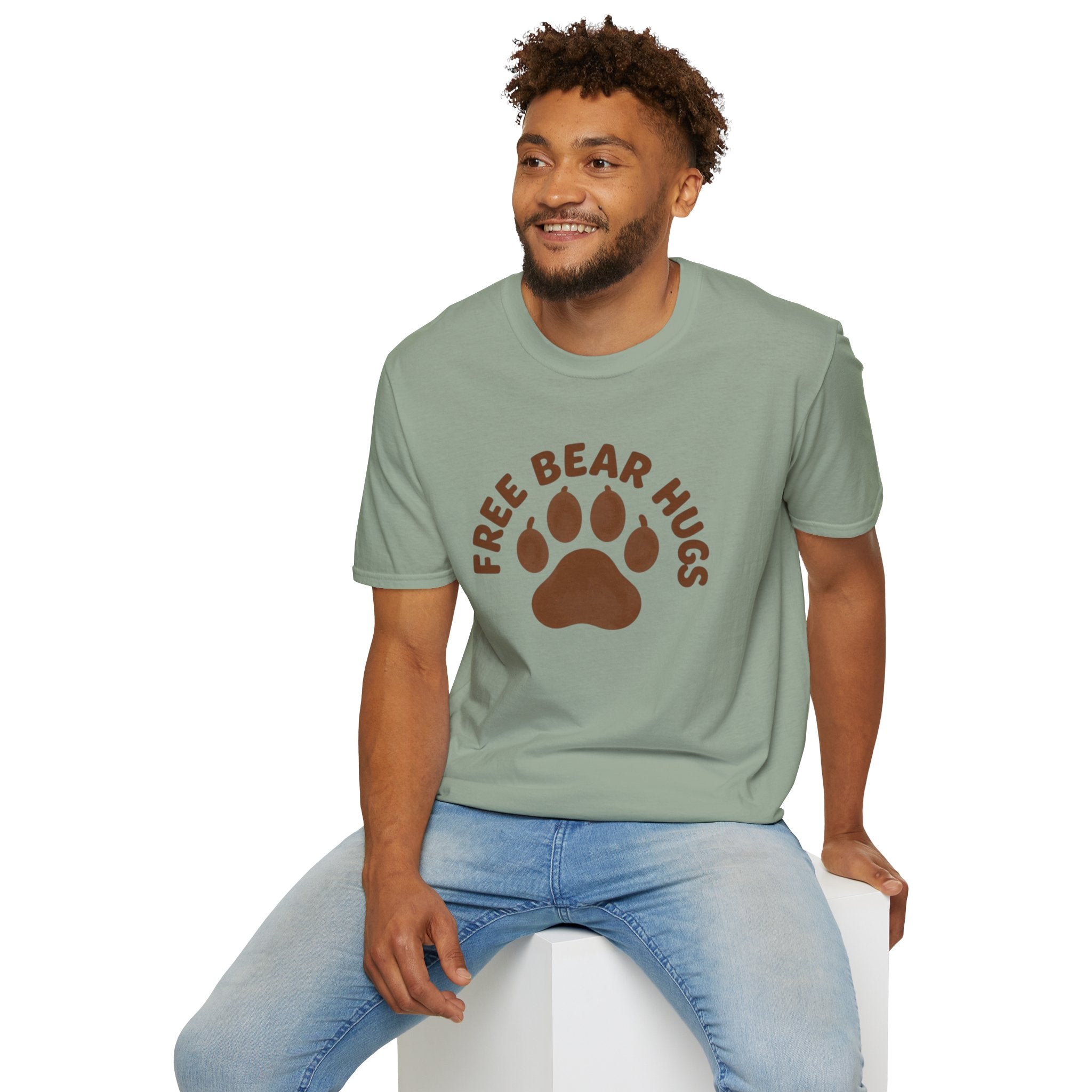 Free Bear Hugs T-Shirt — Cute Paw Print Wildlife Tee