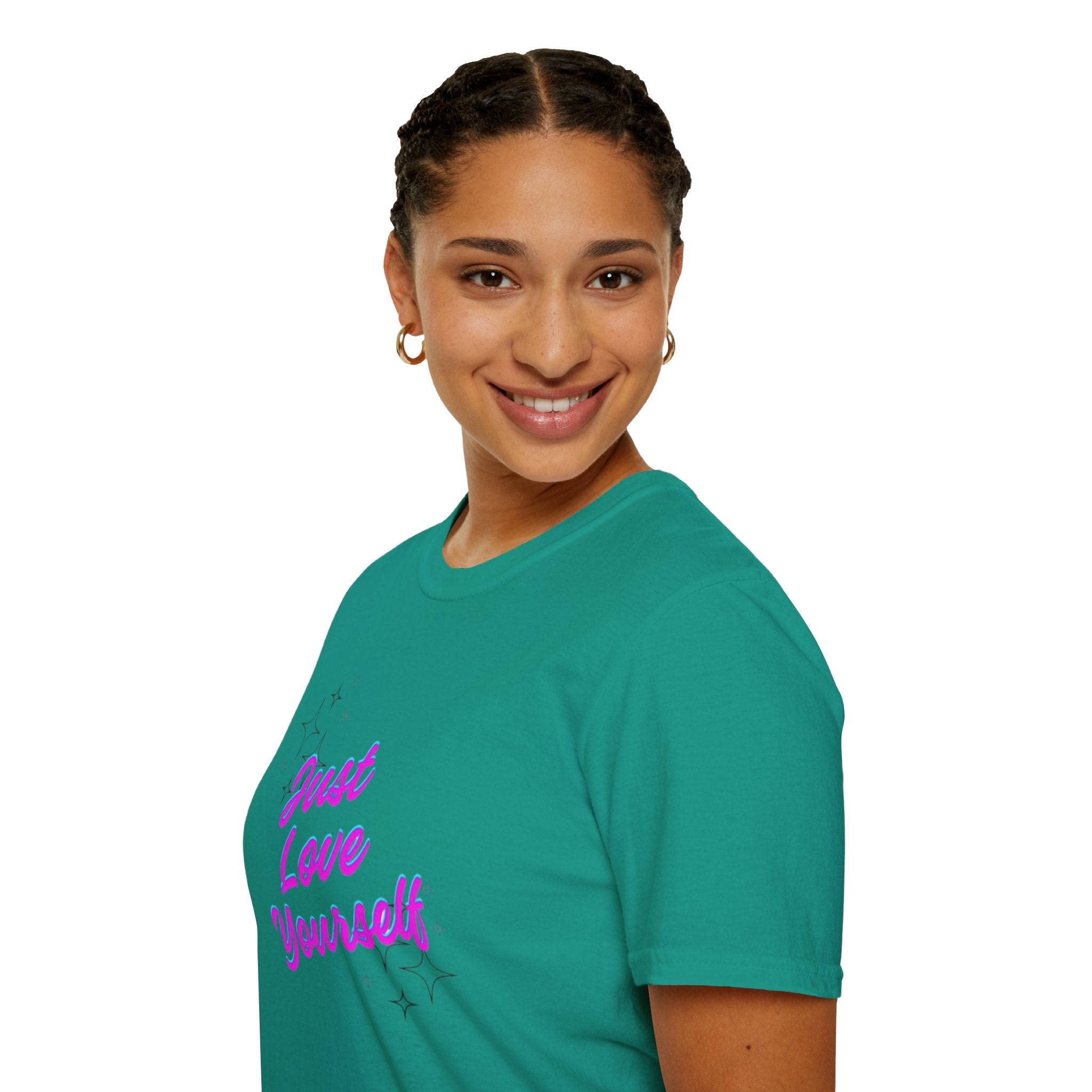 Camiseta unisex de estilo suave "Just Love Yourself": camiseta motivacional para el amor propio