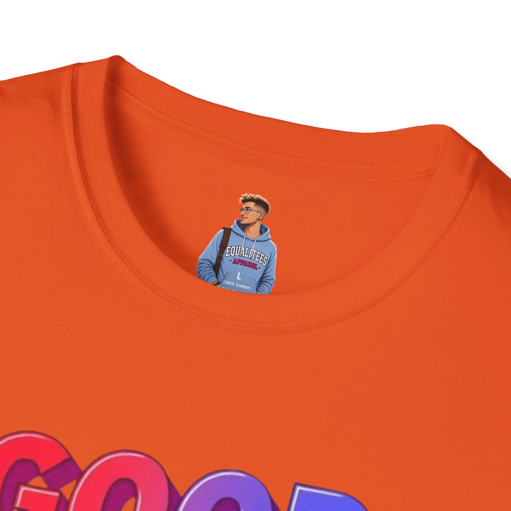 Camiseta unisex de estilo suave con mensaje positivo "Arcoíris, buena voluntad, triunfo"