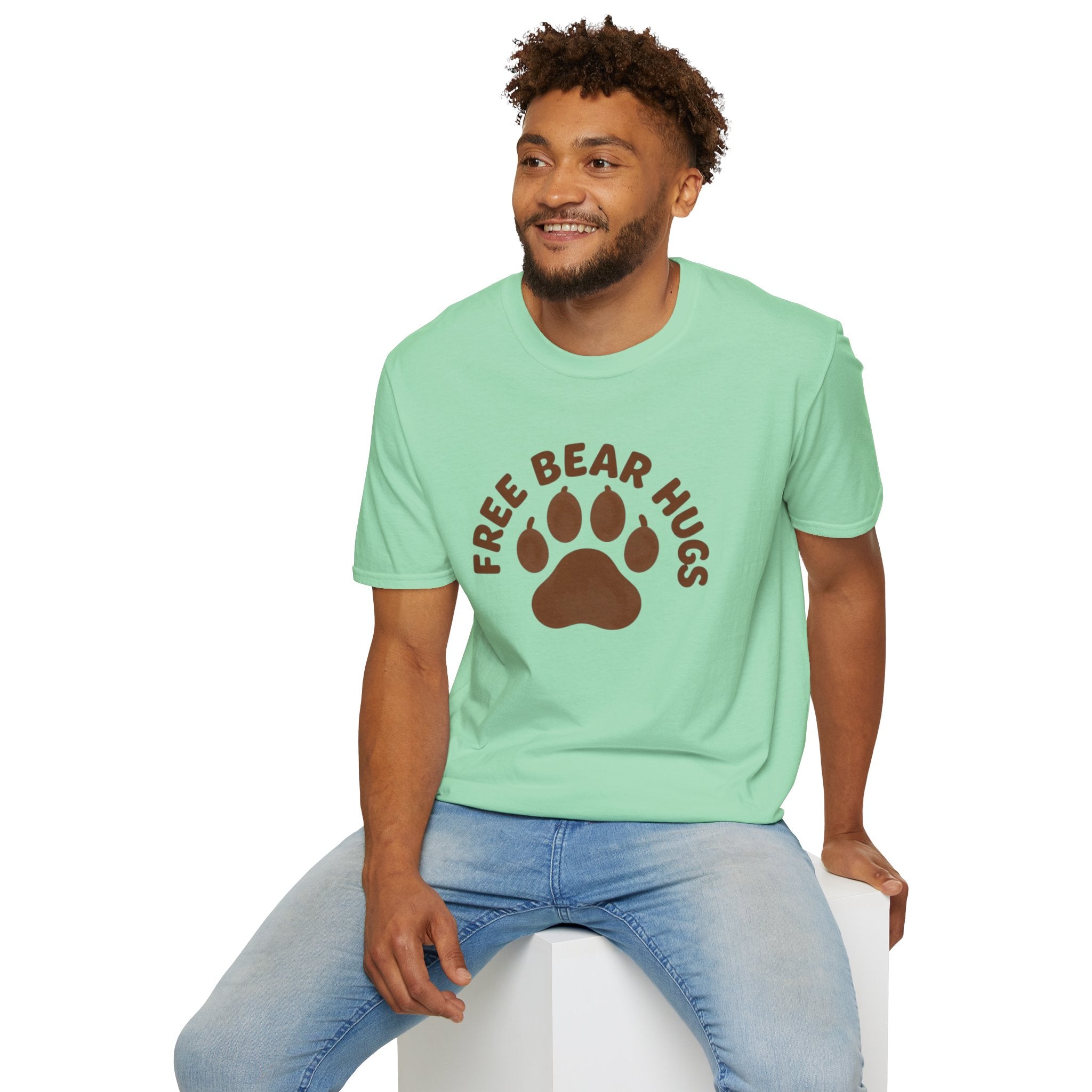 Free Bear Hugs T-Shirt — Cute Paw Print Wildlife Tee