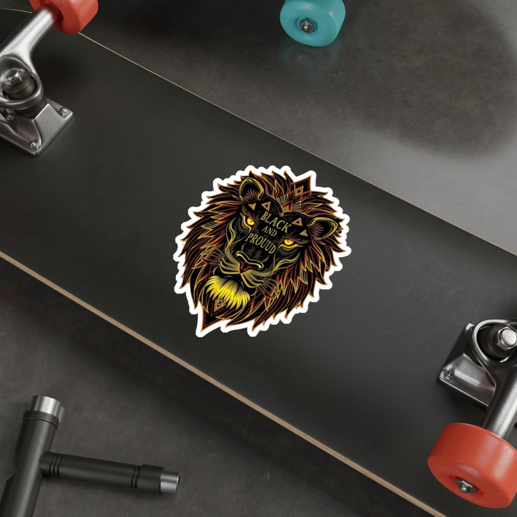 Black And Proud Lion Sticker - EqualiTees.Me