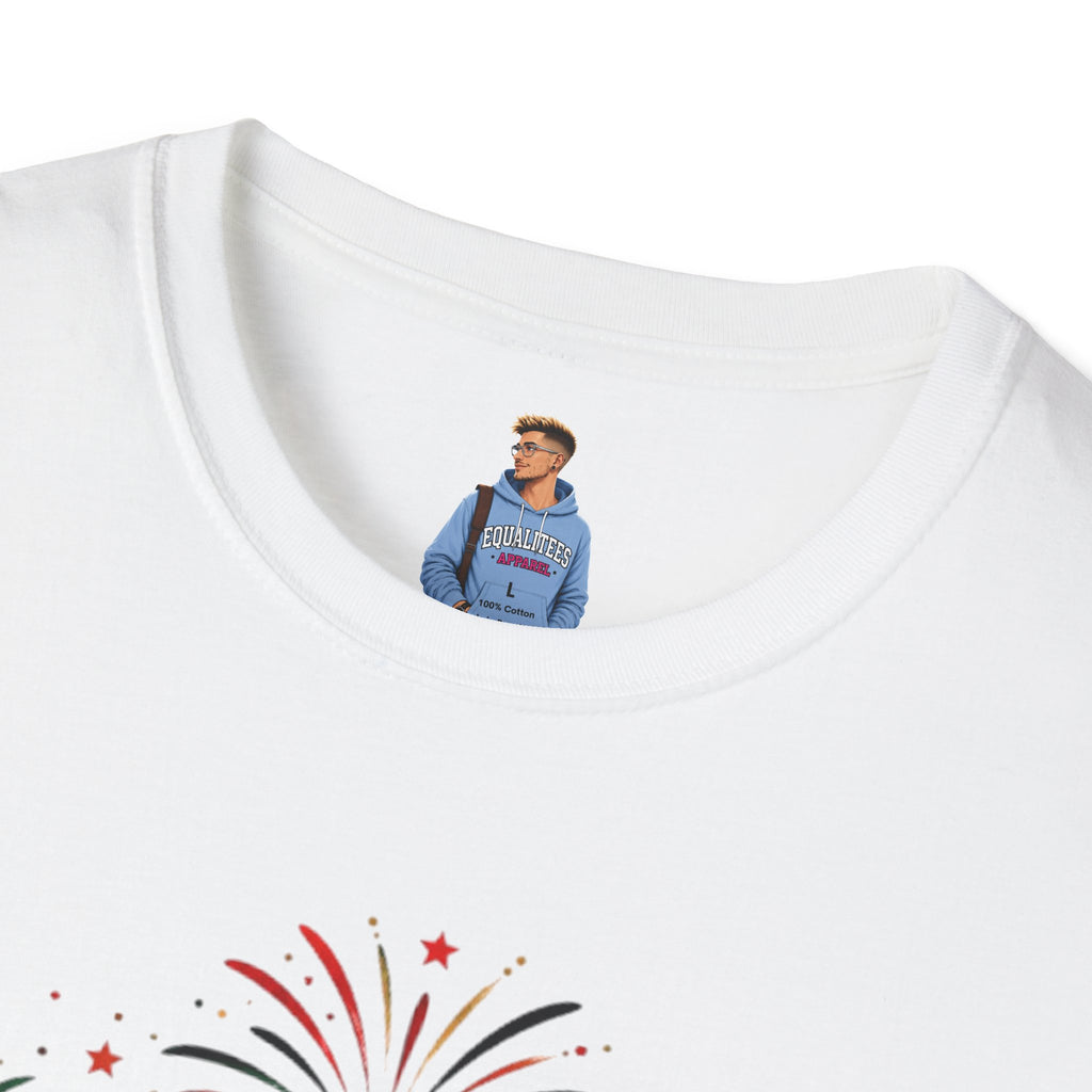 Juneteenth T-Shirt - "Happy Juneteenth" Fireworks Celebration Tee