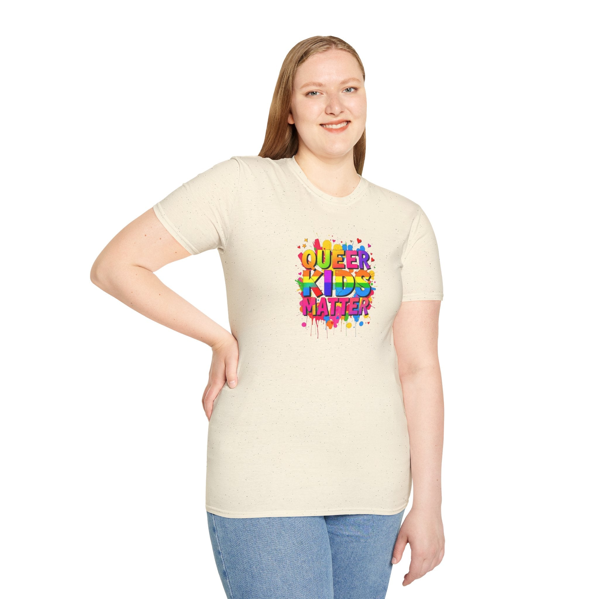 Queer Kids Matter Unisex Softstyle T-Shirt - Celebrate Inclusivity & Pride