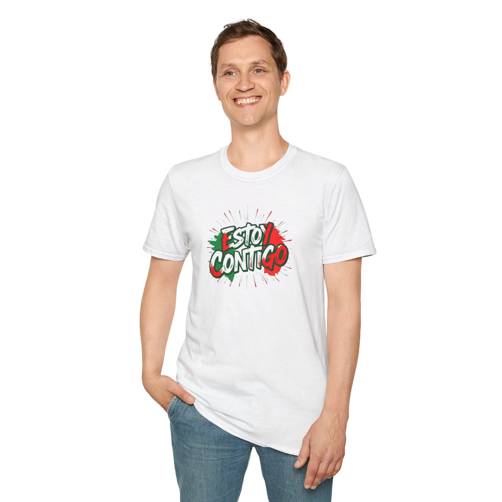 Estoy Contigo (I Am With You) Los inmigrantes hacen grande a Estados Unidos Camiseta unisex de estilo suave Camiseta clásica de protesta