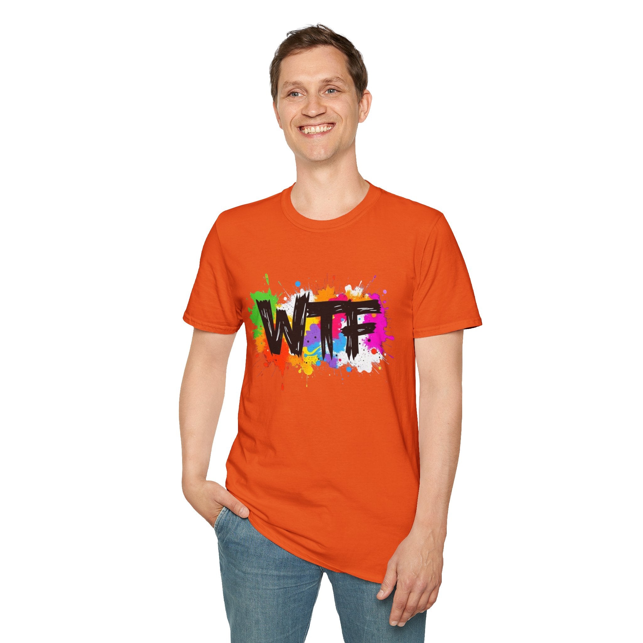Bold Rainbow WTF Color Splash T-Shirt