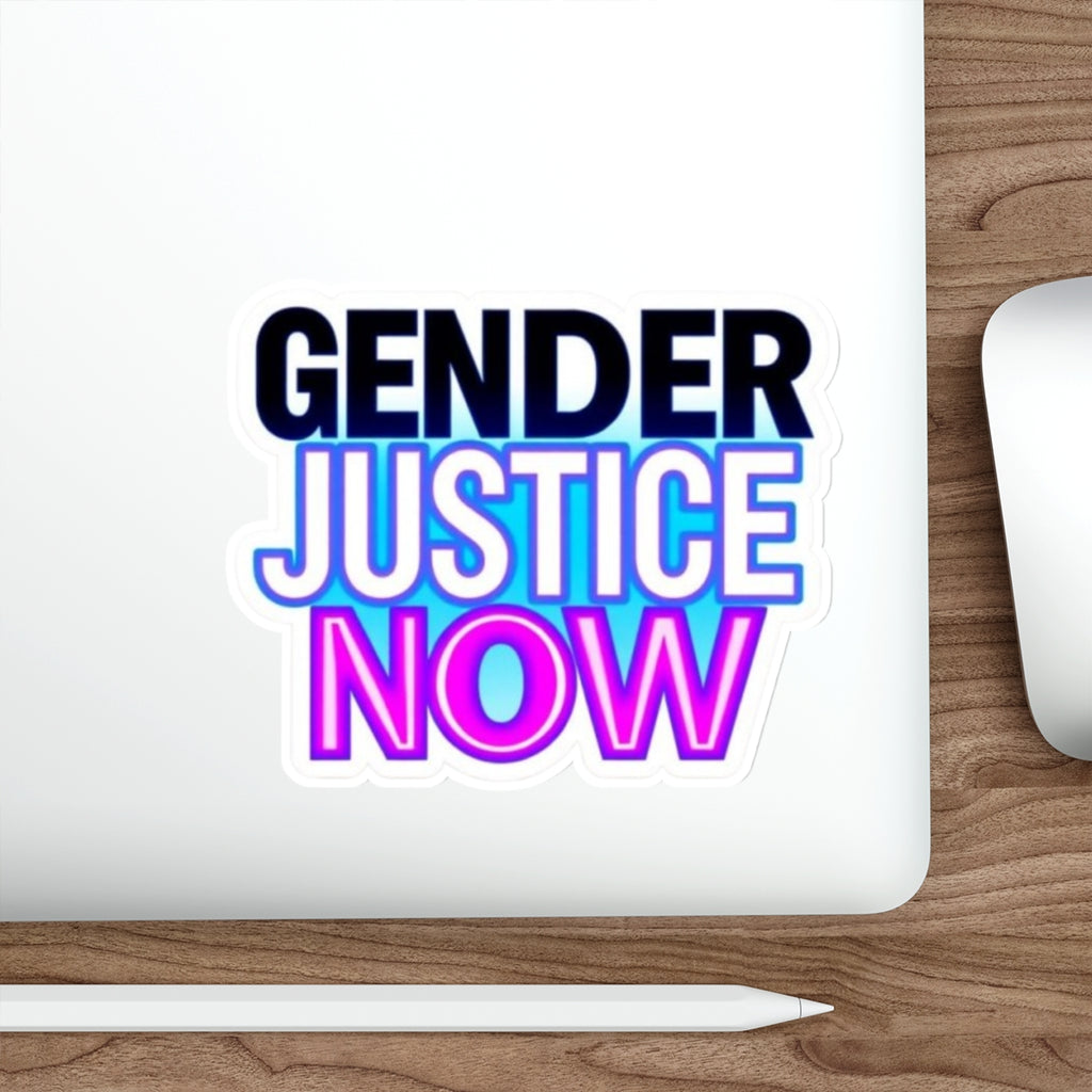 Die-Cut Stickers - GENDER JUSTICE NOW - EqualiTees.Me