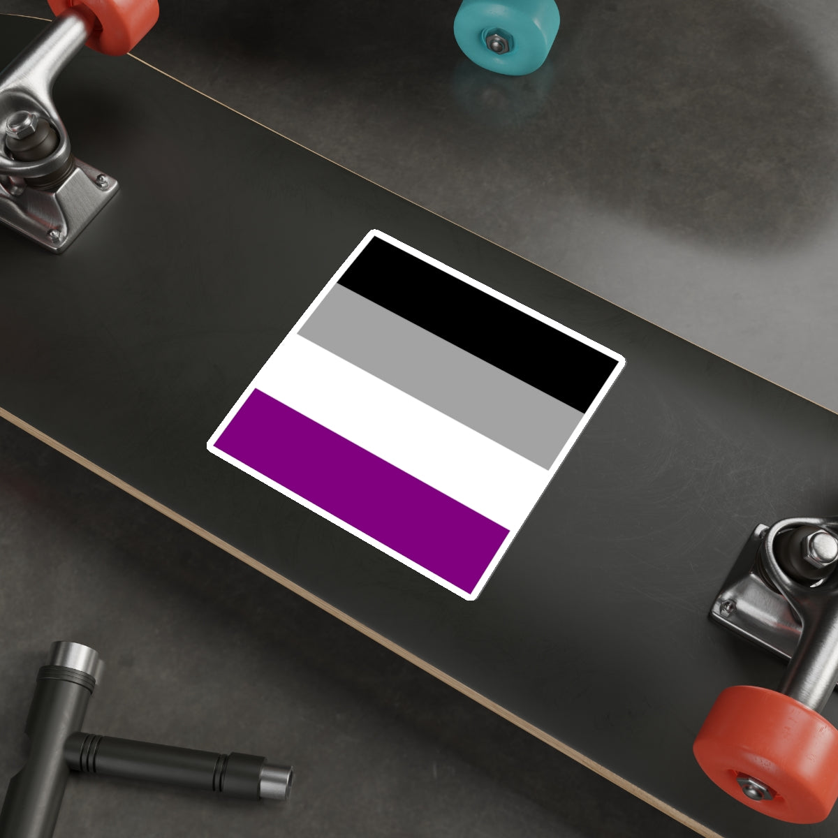 Asexual Pride Flag Die-Cut Sticker - EqualiTees.Me