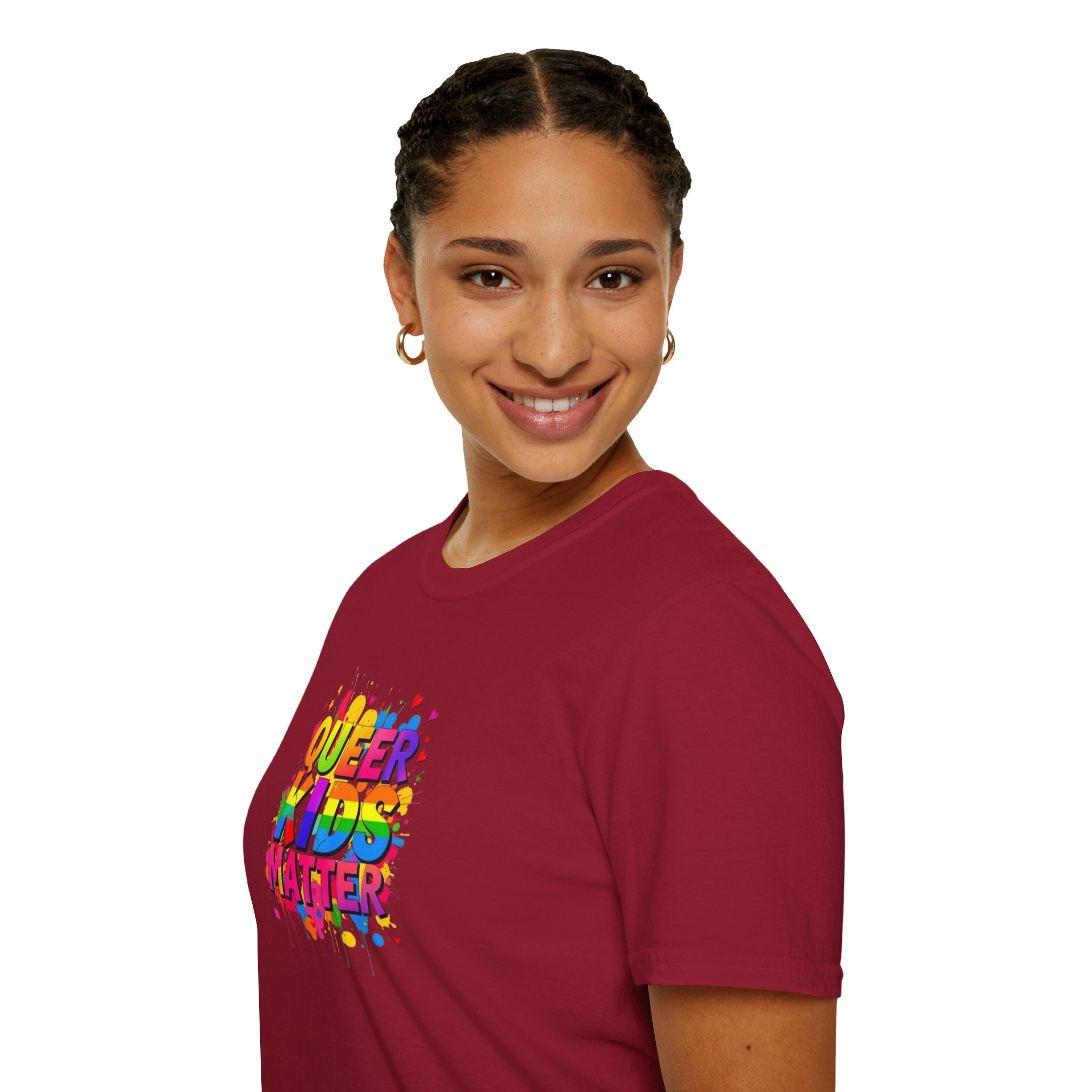 Queer Kids Matter Unisex Softstyle T-Shirt - Celebrate Inclusivity & Pride