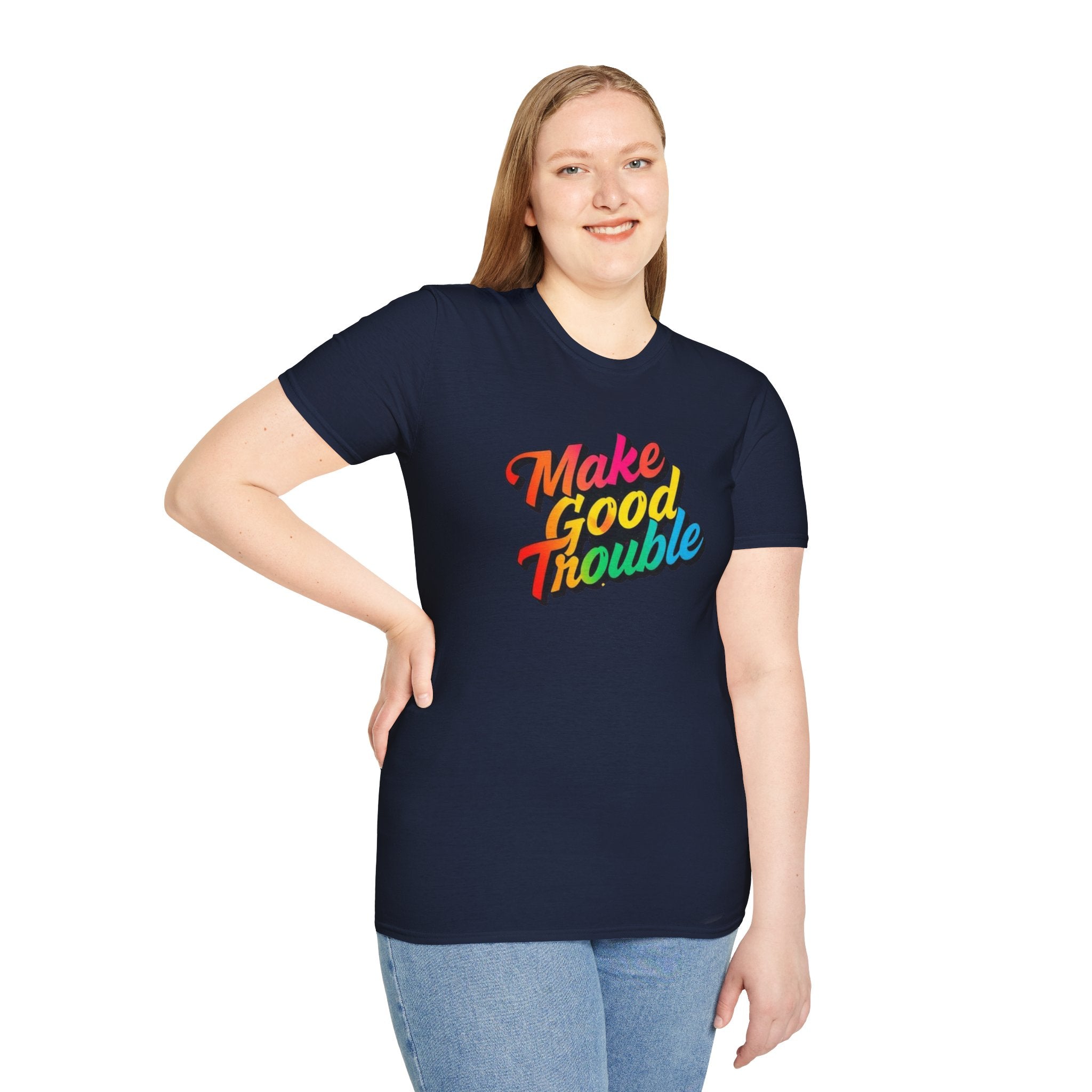 Make Good Trouble' Rainbow T-Shirt