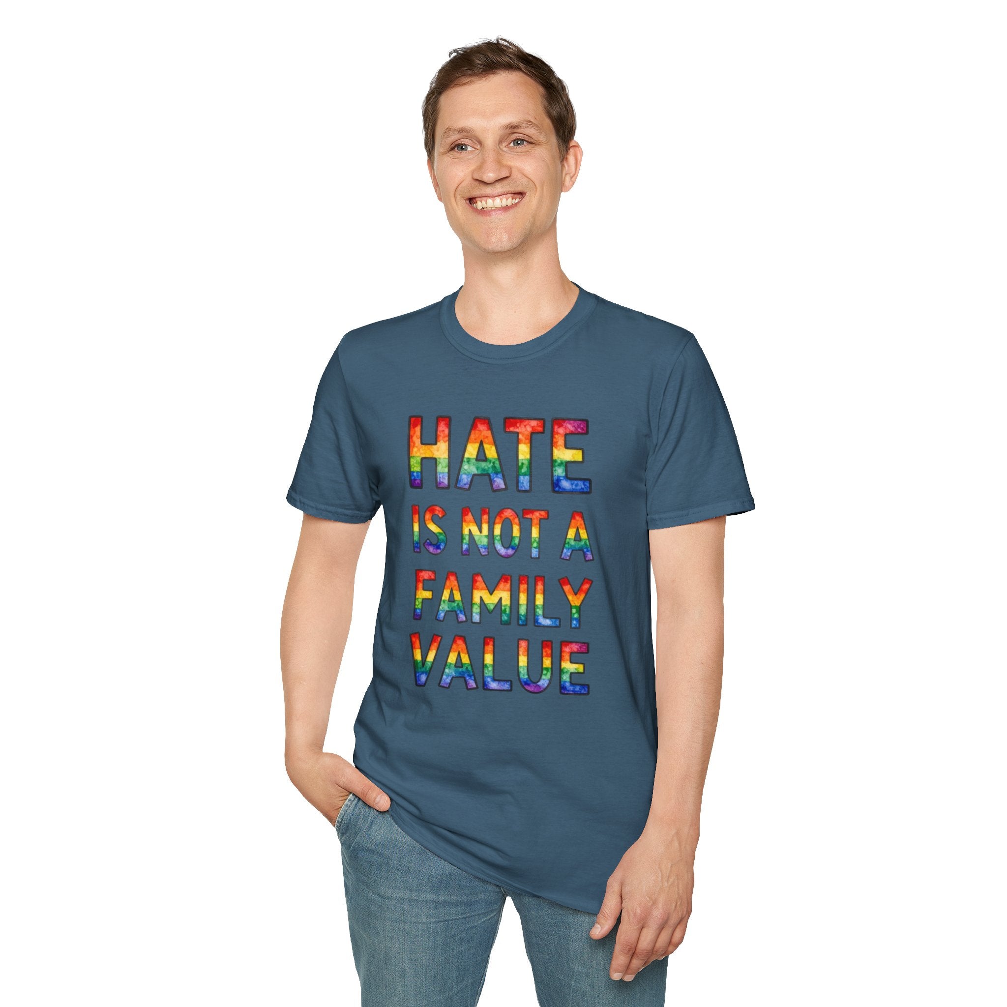 Hate Is Not A Family Value Rainbow Pride T-Shirt