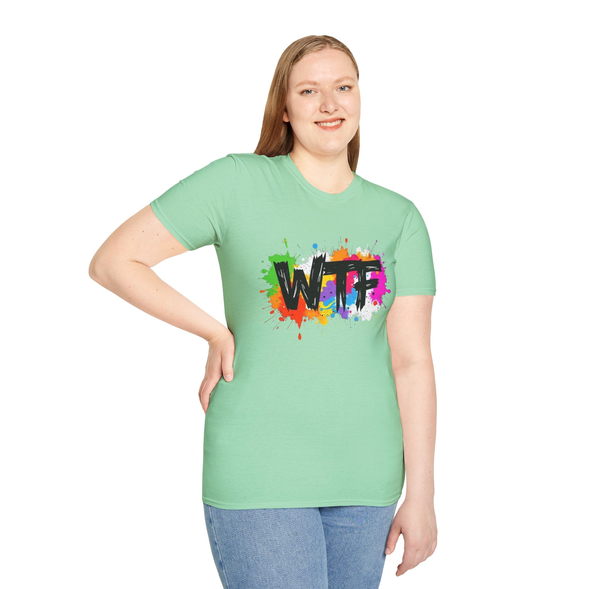 Bold Rainbow WTF Color Splash T-Shirt