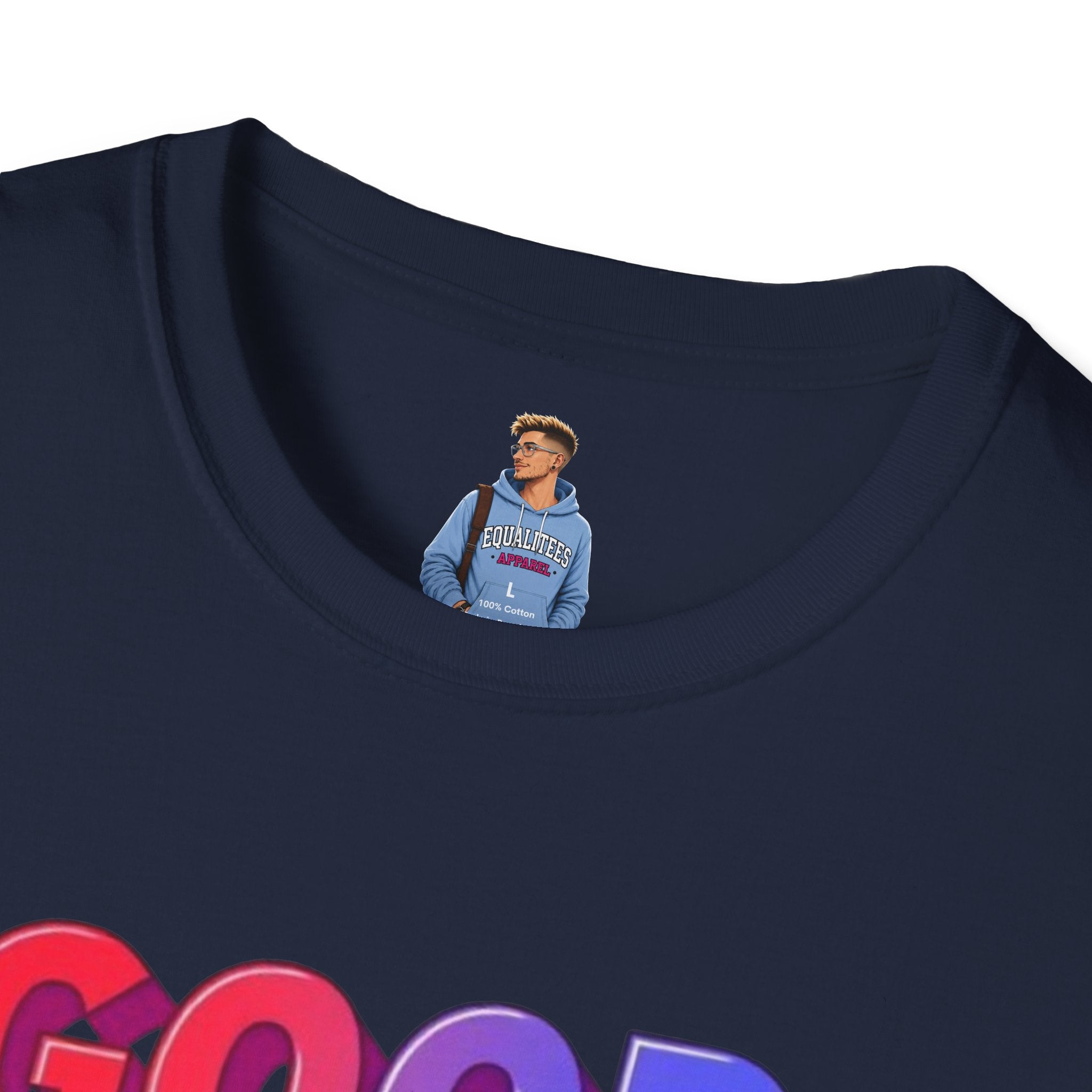 Camiseta unisex de estilo suave con mensaje positivo "Arcoíris, buena voluntad, triunfo"